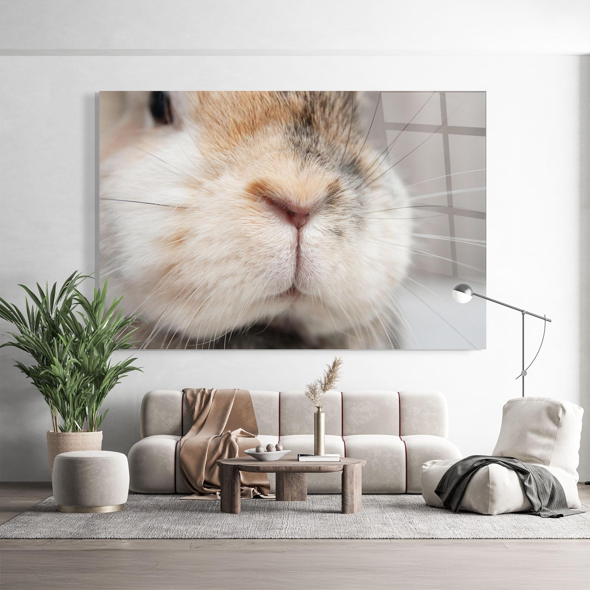 Tablou Sticla Close Up Bunny mockup 9