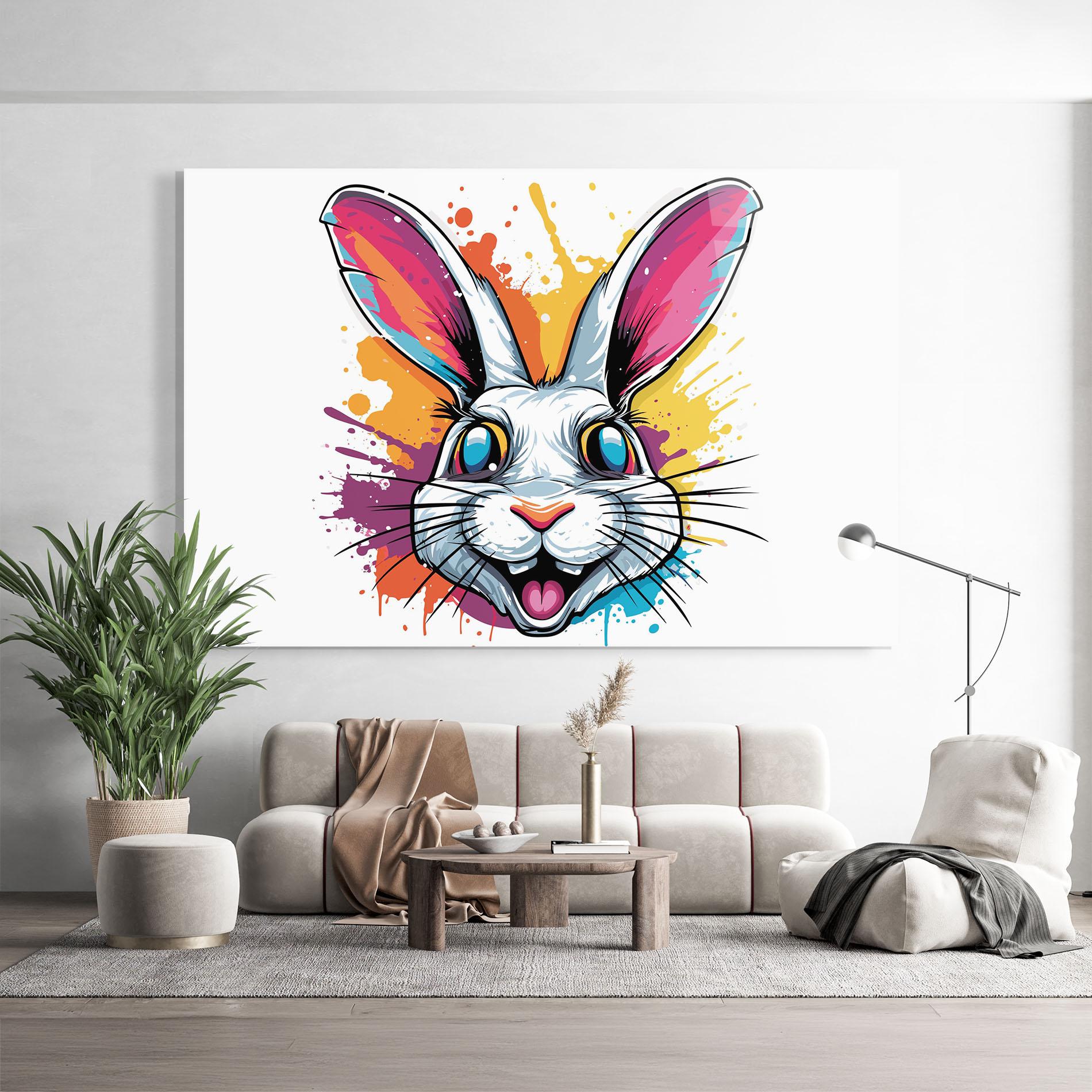 Tablou Sticla Crazy Bunny mockup 9