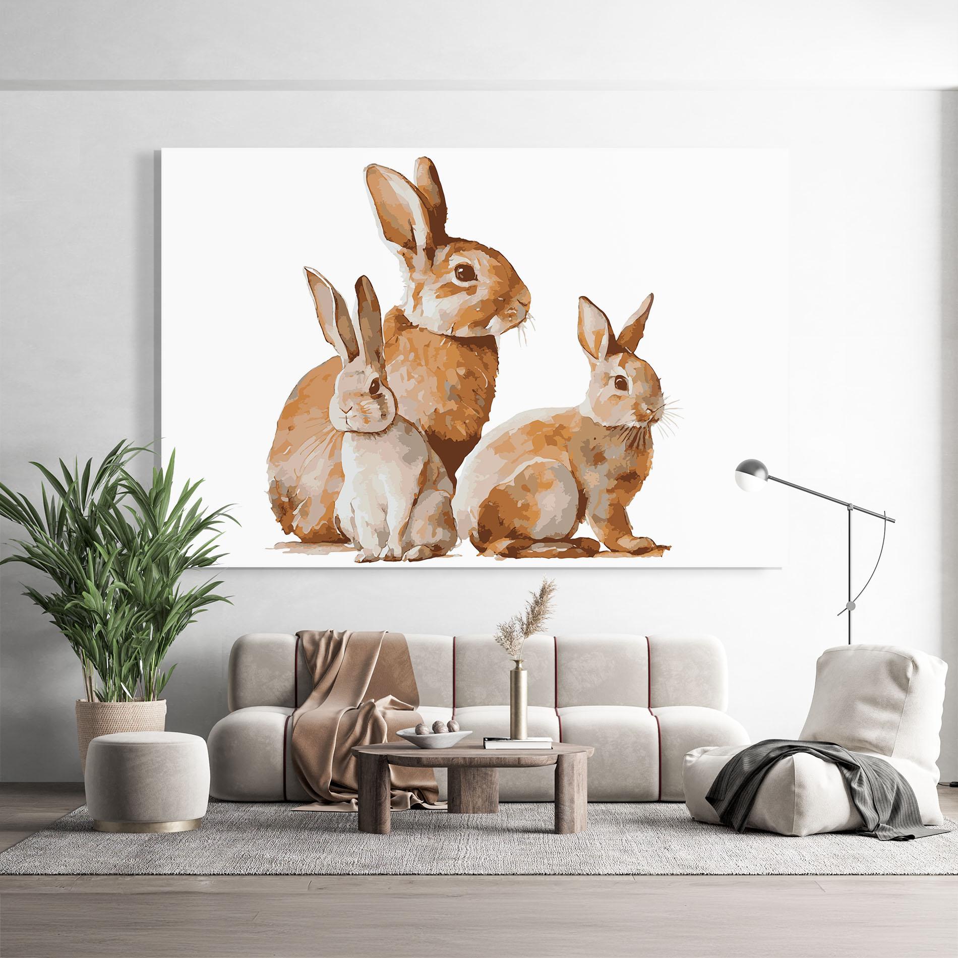 Tablou Sticla Family Rabbit mockup 9