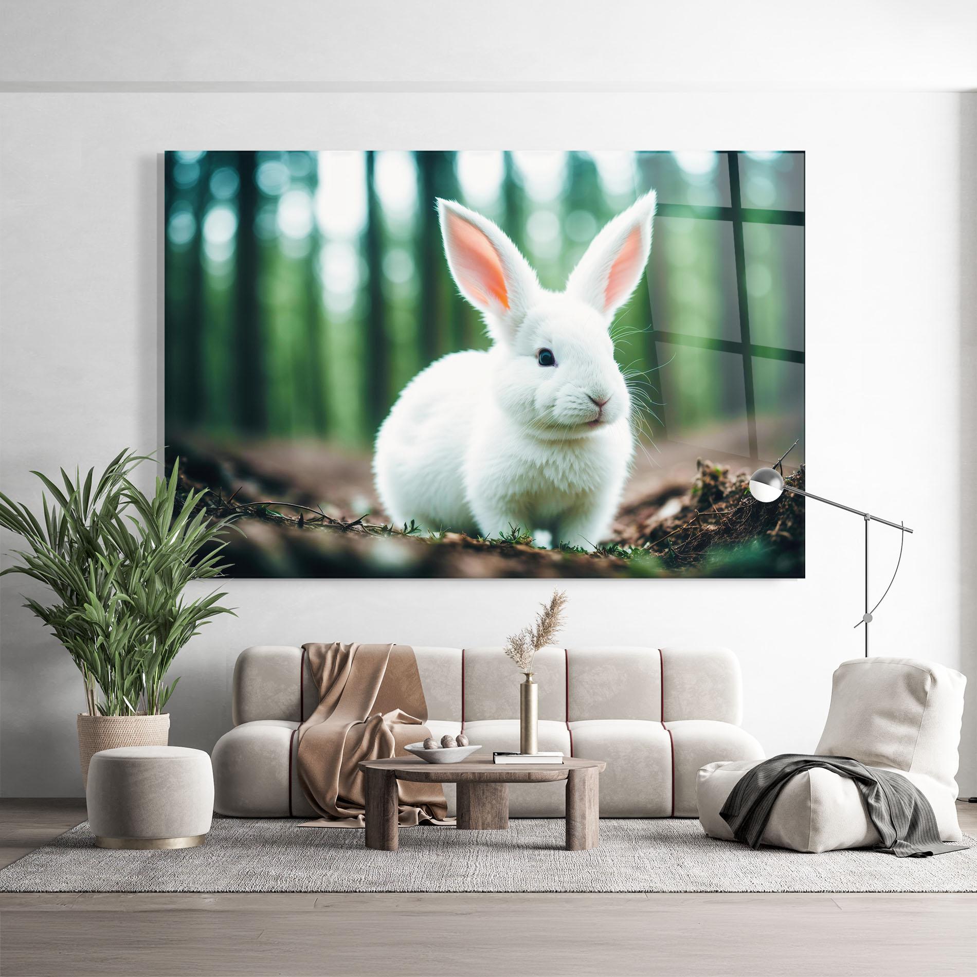 Tablou Sticla Forest Bunny mockup 9