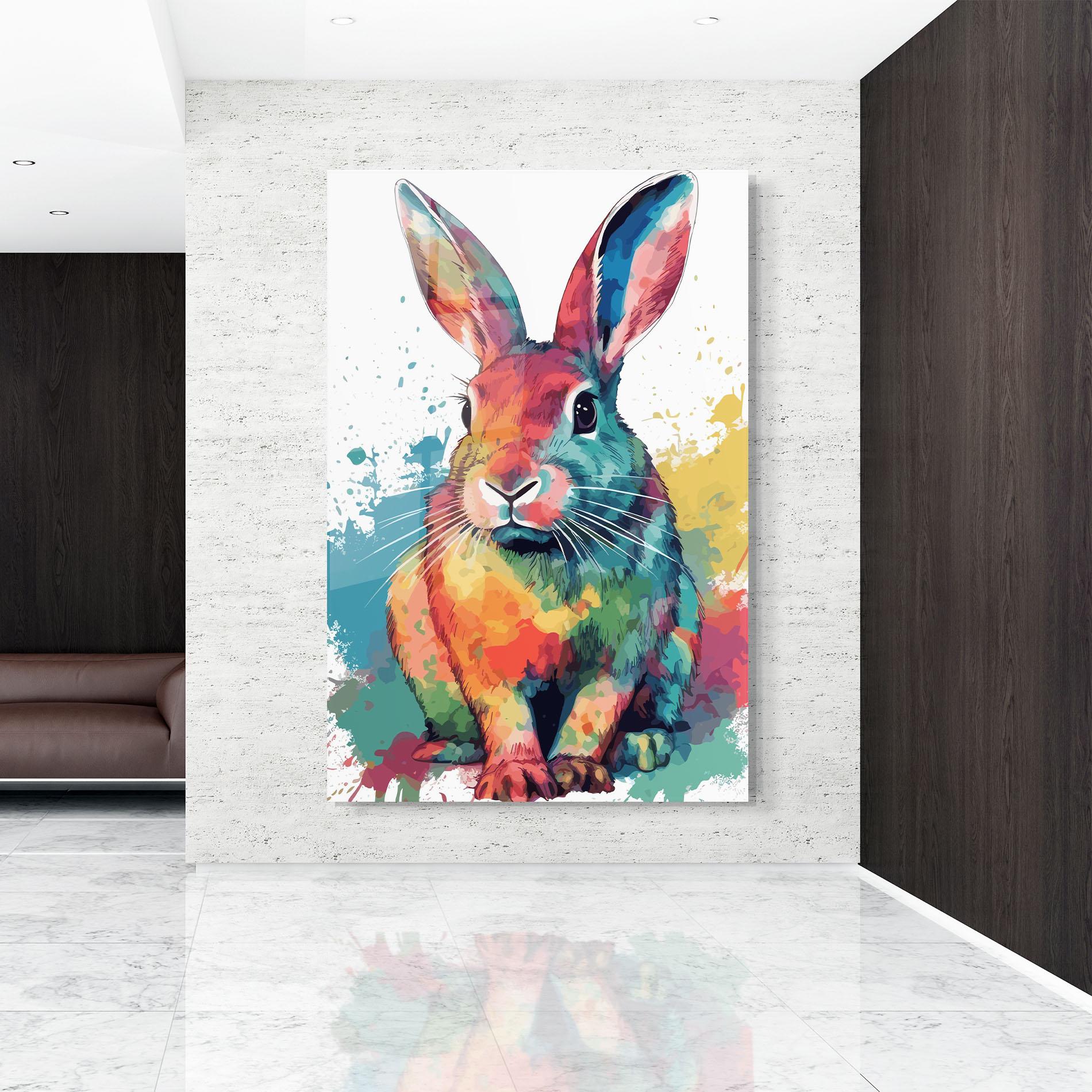Tablou Sticla Brush Rabbit mockup 9
