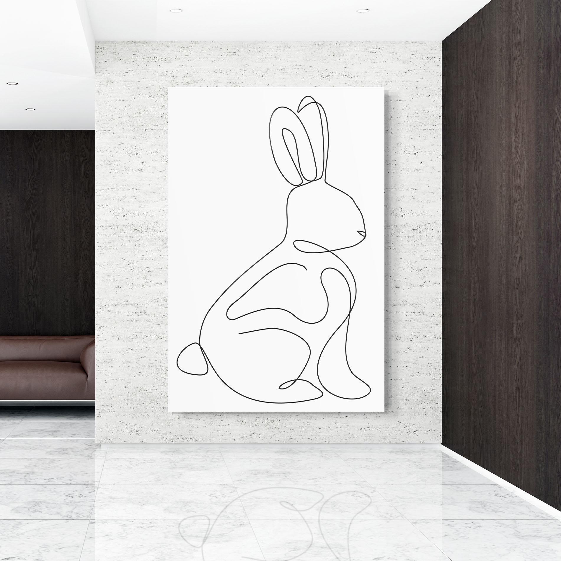 Tablou Sticla Cute Rabbit mockup 9