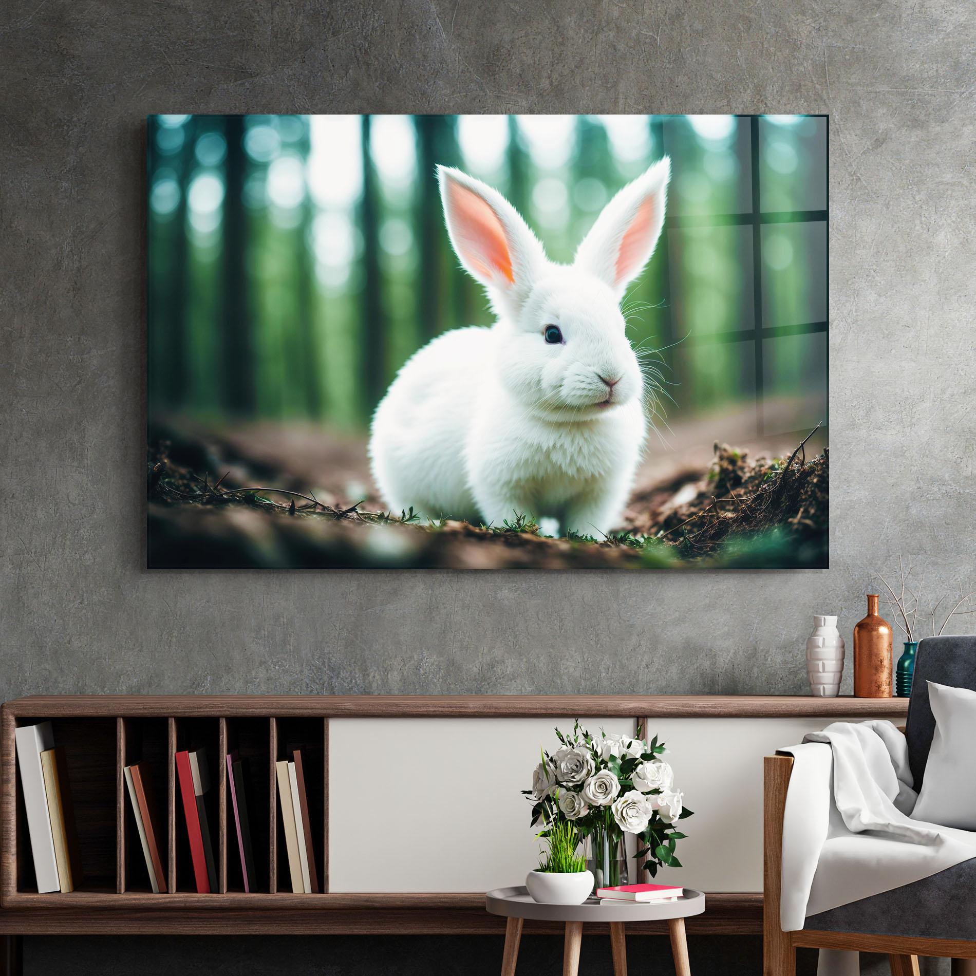Tablou Sticla Forest Bunny mockup 2
