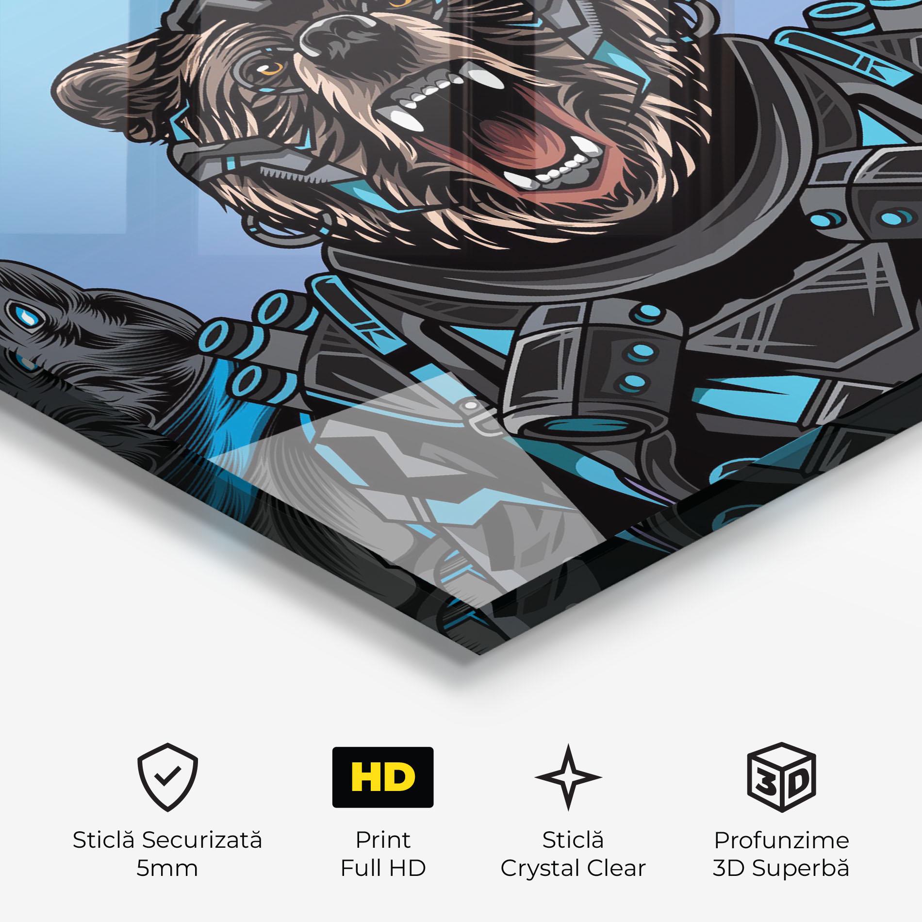 Tablou Sticla Bunny Bear mockup 3