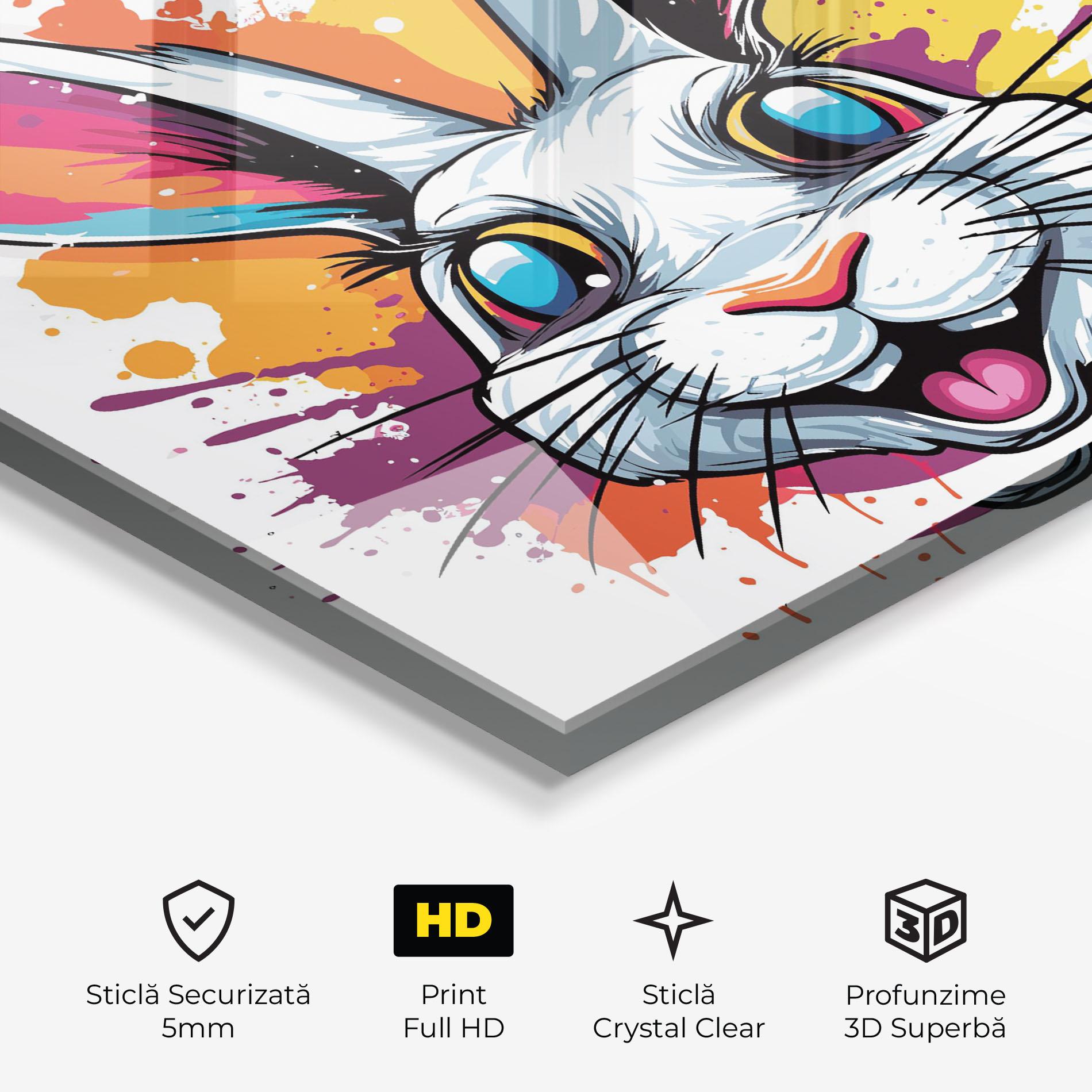 Tablou Sticla Crazy Bunny mockup 3