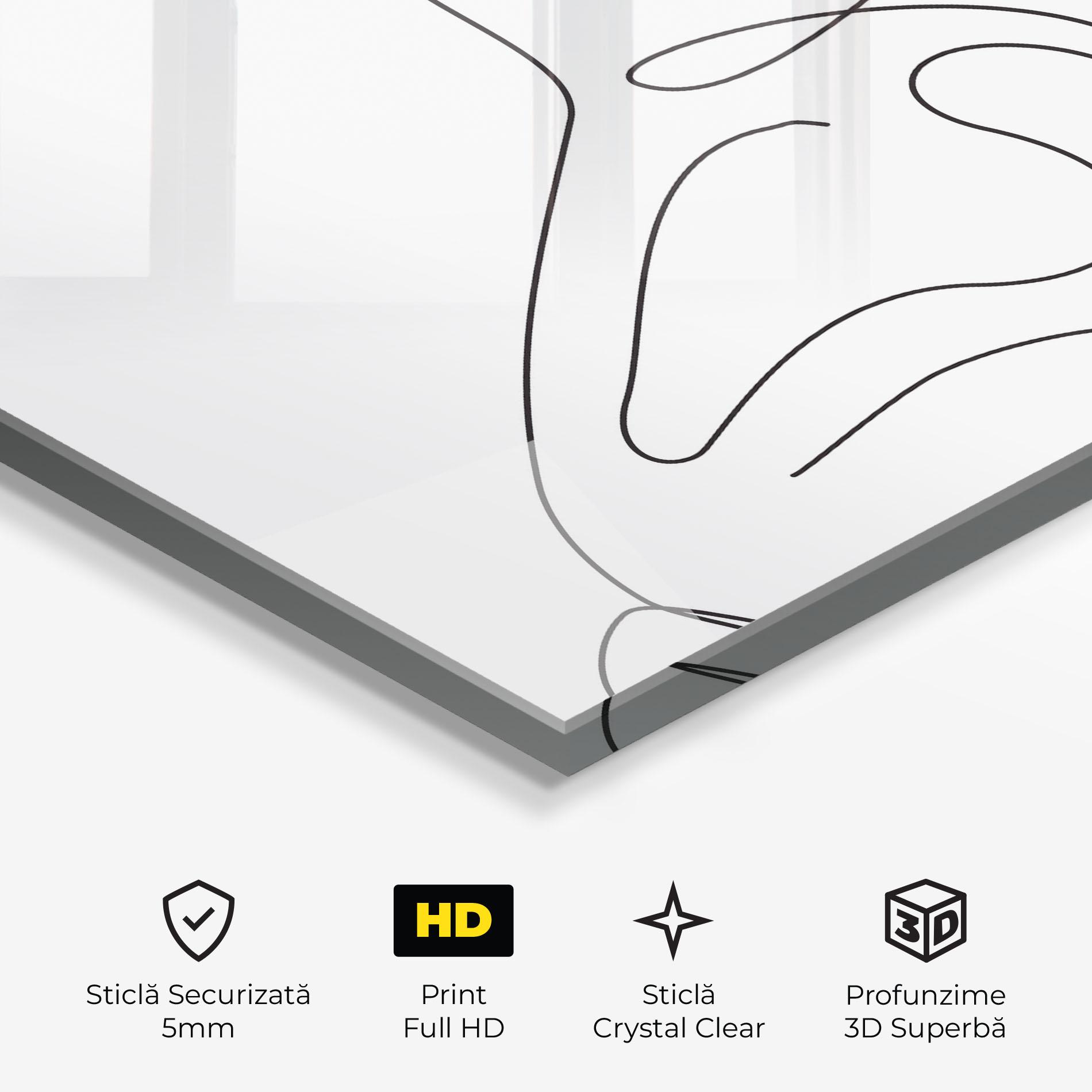 Tablou Sticla Cute Rabbit mockup 3