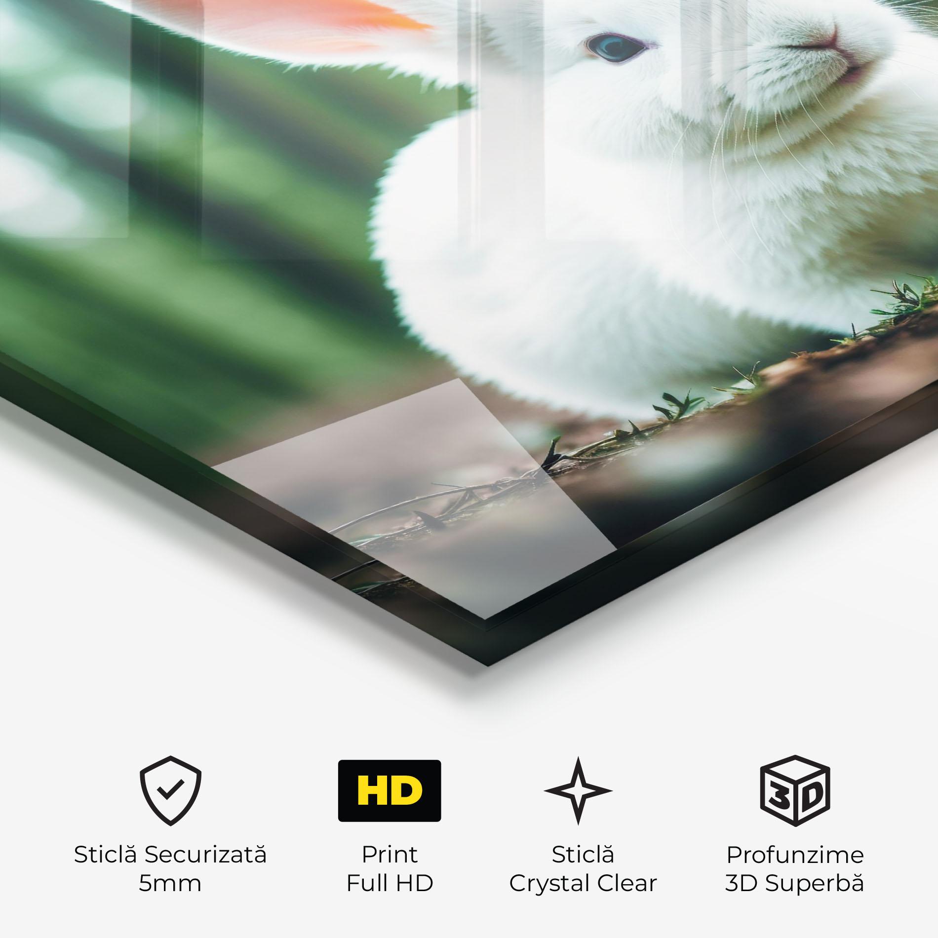 Tablou Sticla Forest Bunny mockup 3