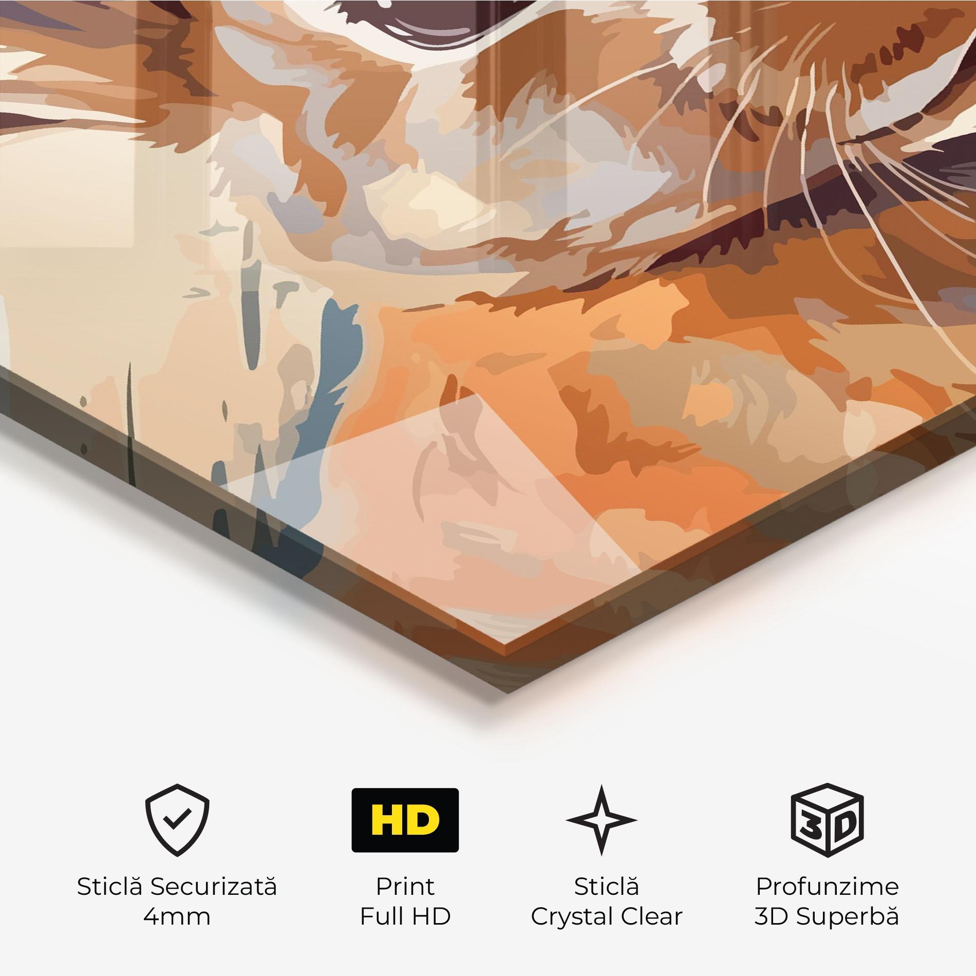 Tablou Sticla Anime Rabbit mockup 3