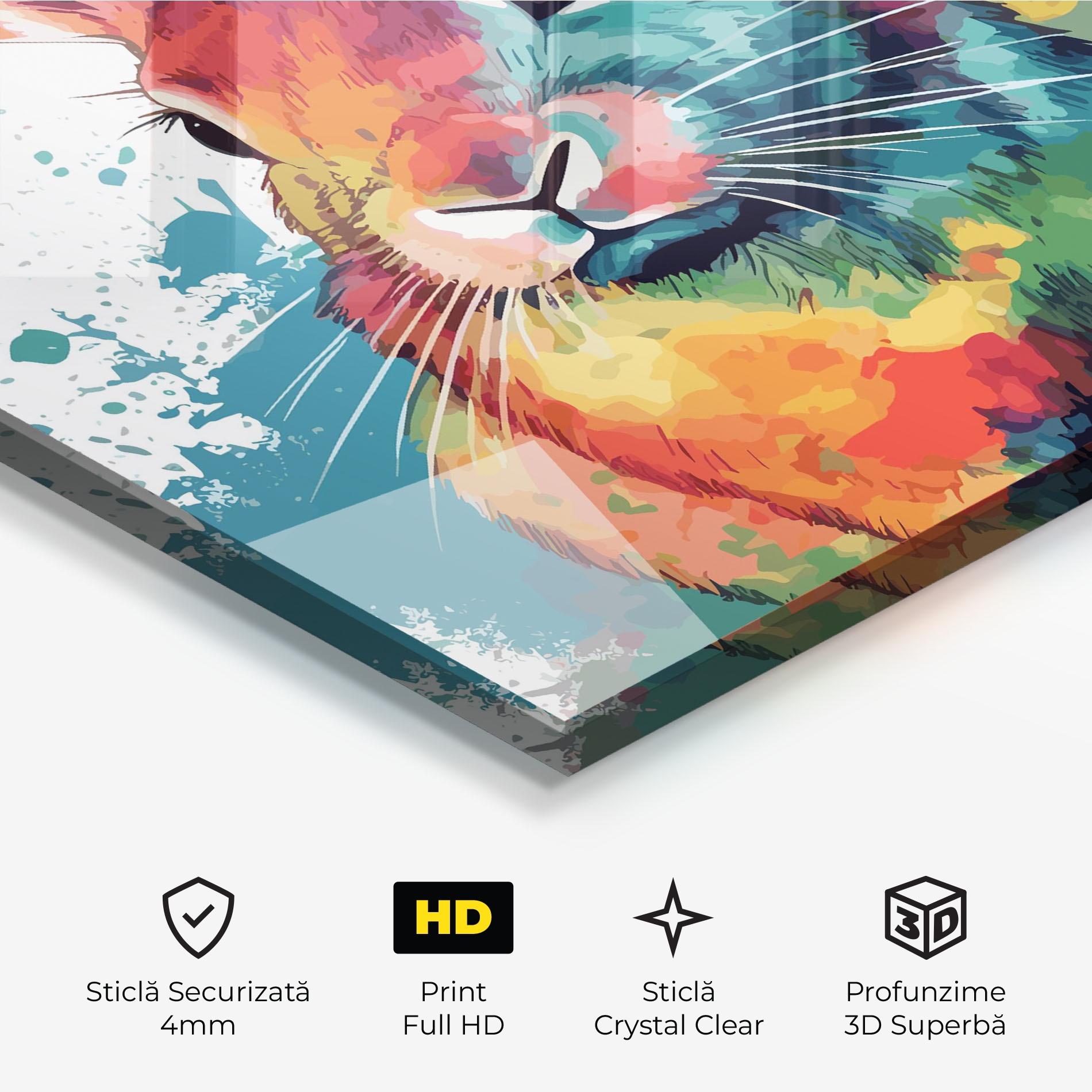 Tablou Sticla Brush Rabbit mockup 3