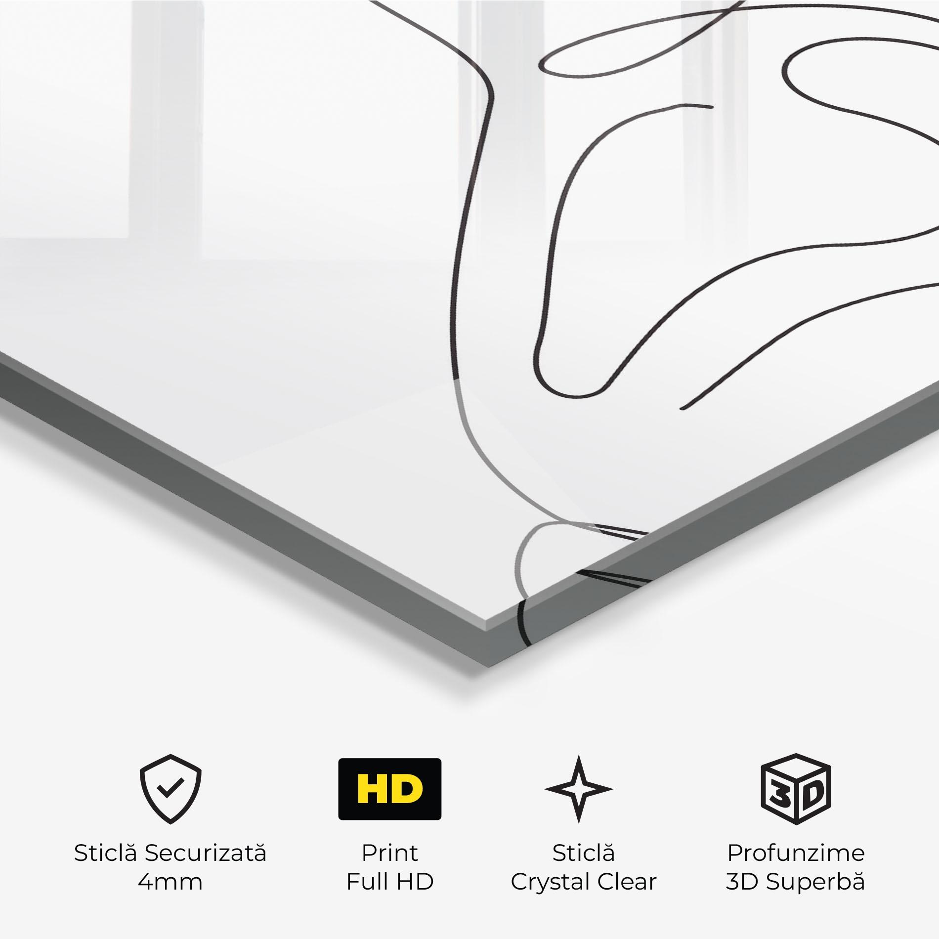 Tablou Sticla Cute Rabbit mockup 3