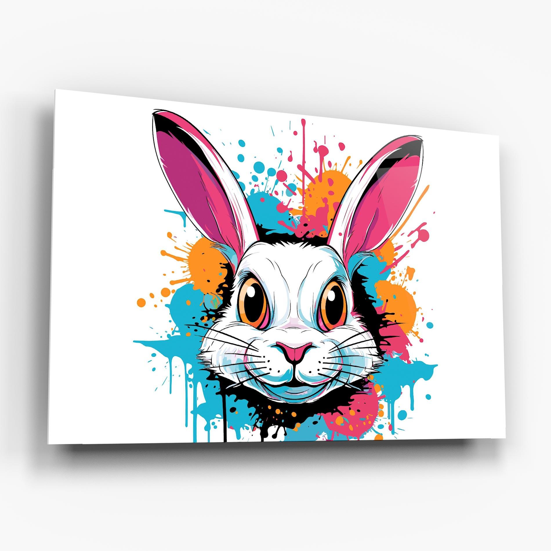 Tablou Sticla Angry Bunny mockup 6