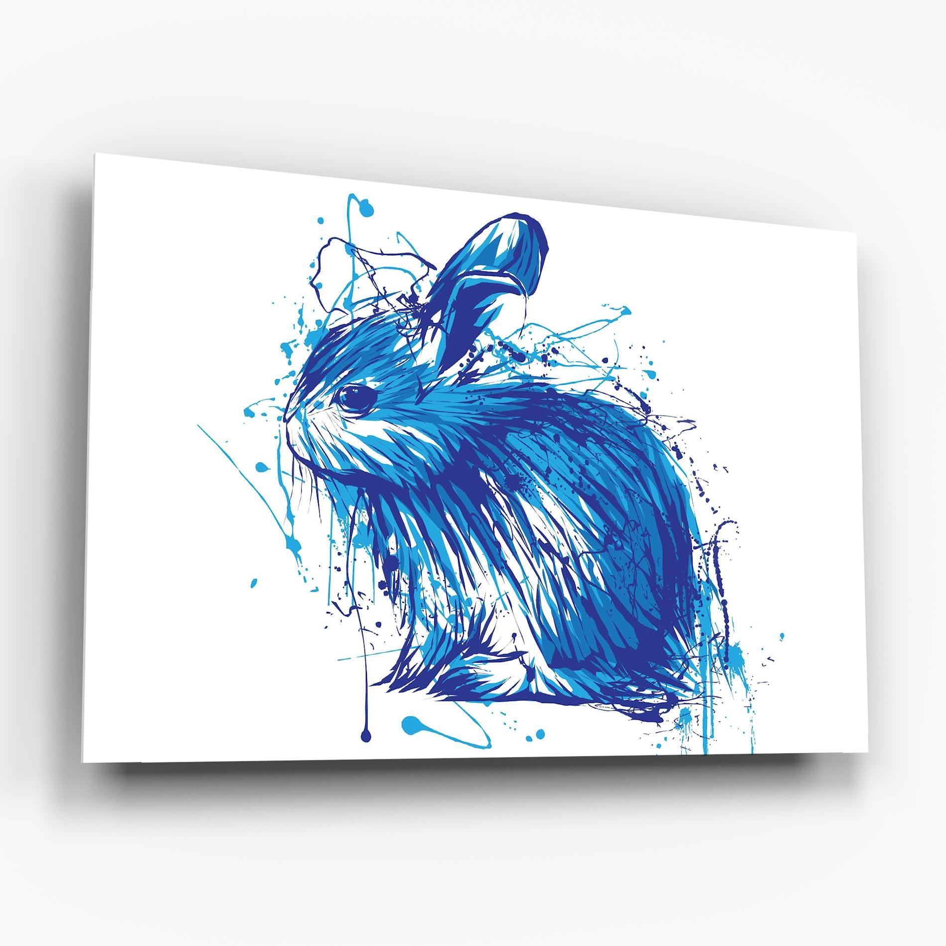 Tablou Sticla Blue Bunny mockup 6