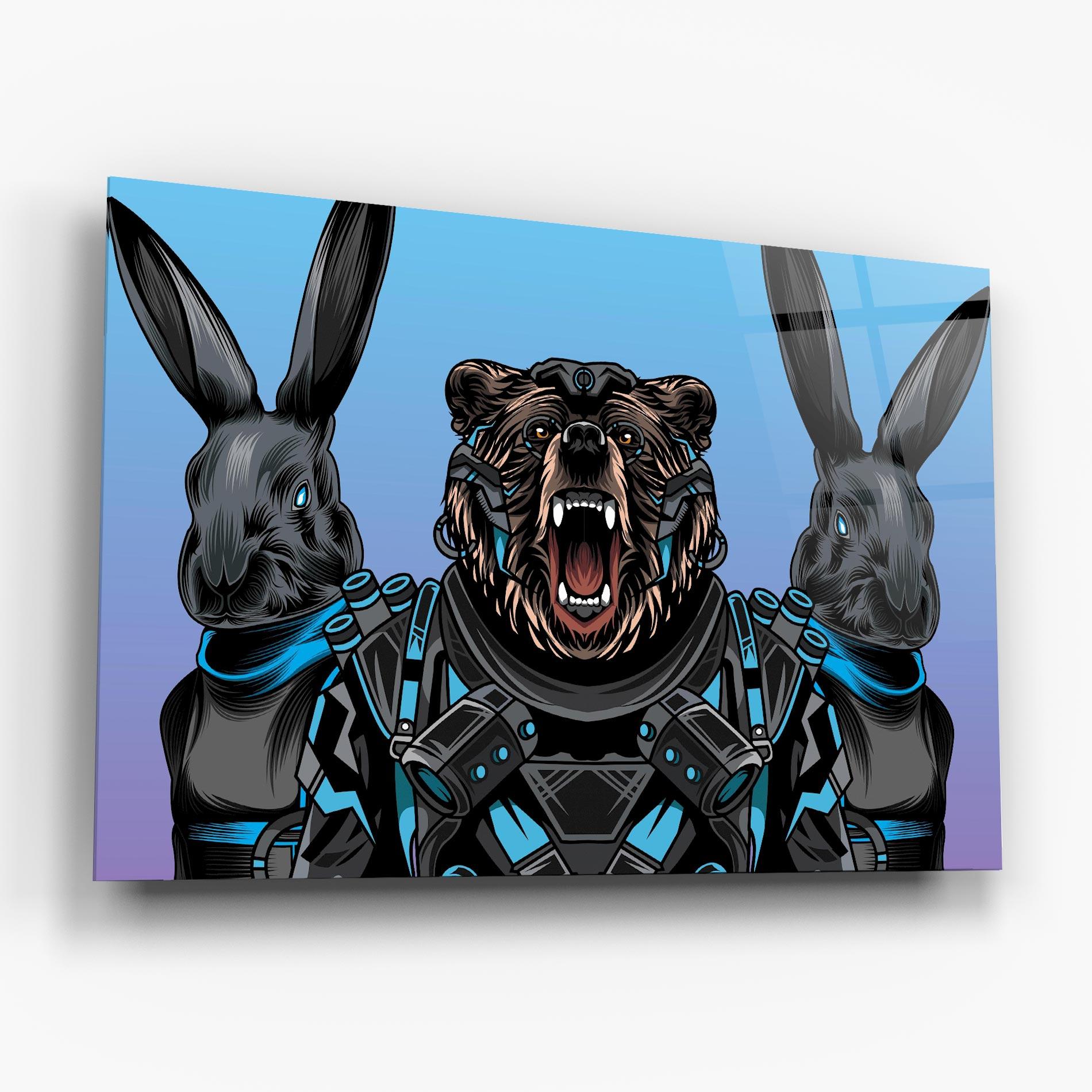Tablou Sticla Bunny Bear mockup 6