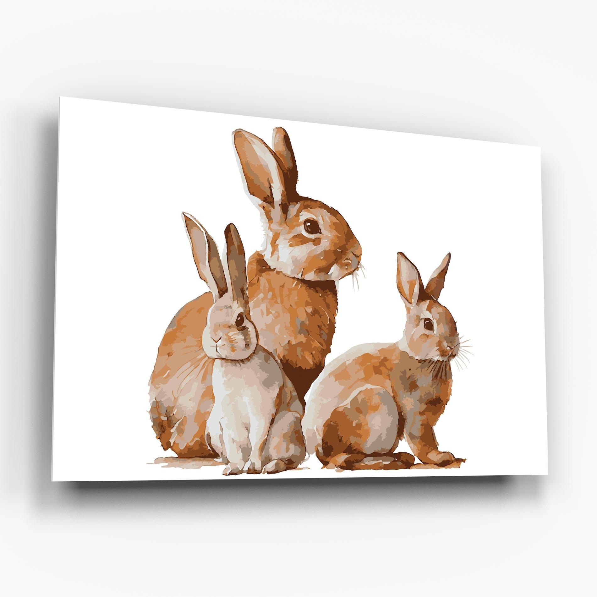 Tablou Sticla Family Rabbit mockup 6