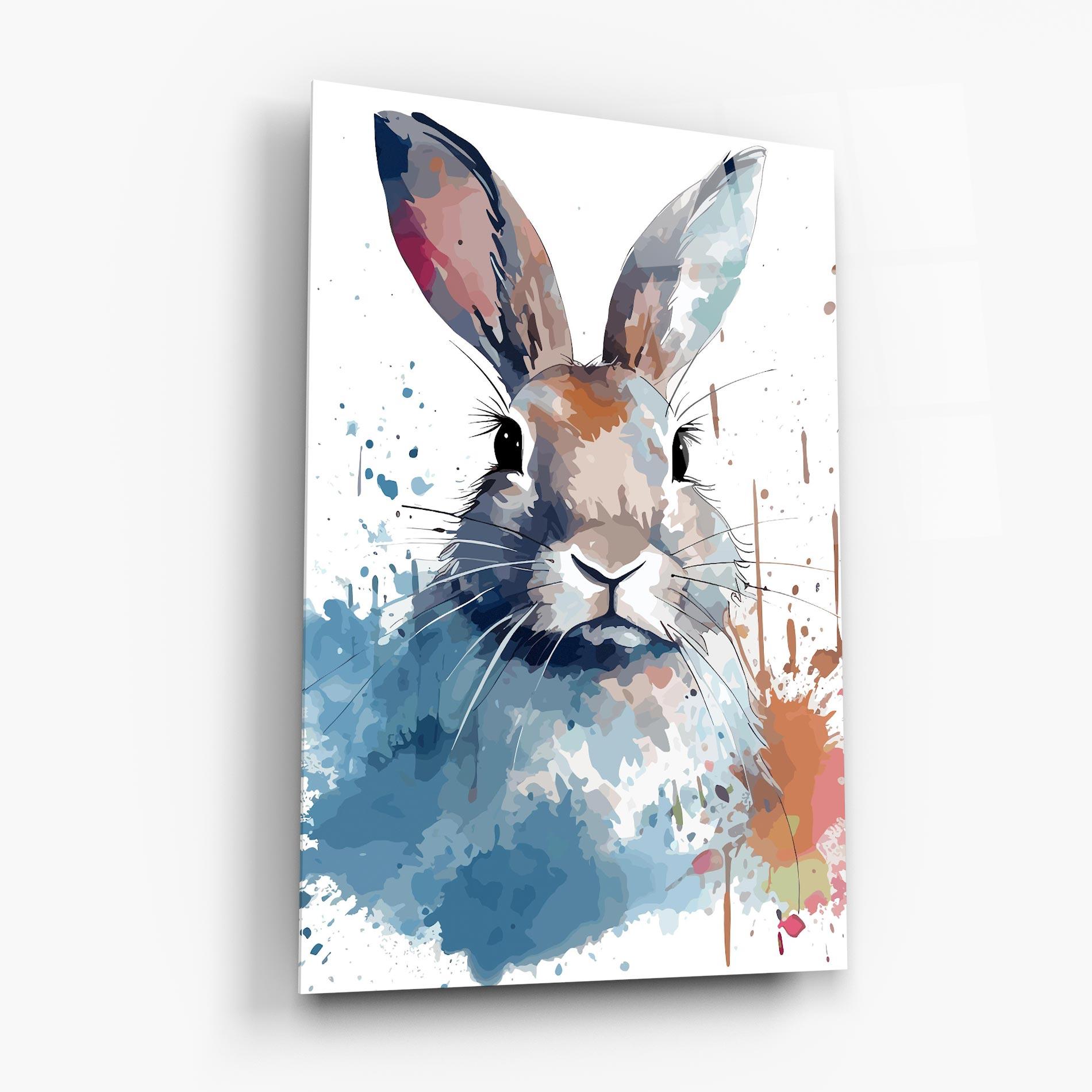 Tablou Sticla Bunny Art Splash mockup 6