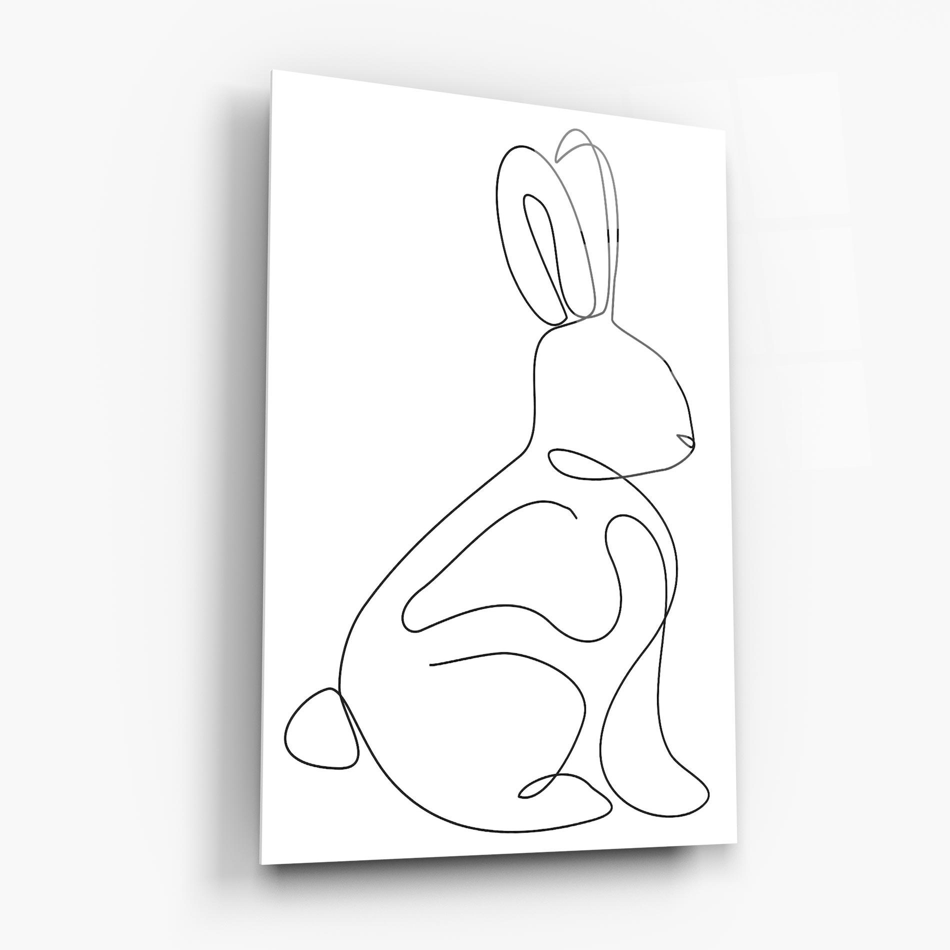 Tablou Sticla Cute Rabbit mockup 6