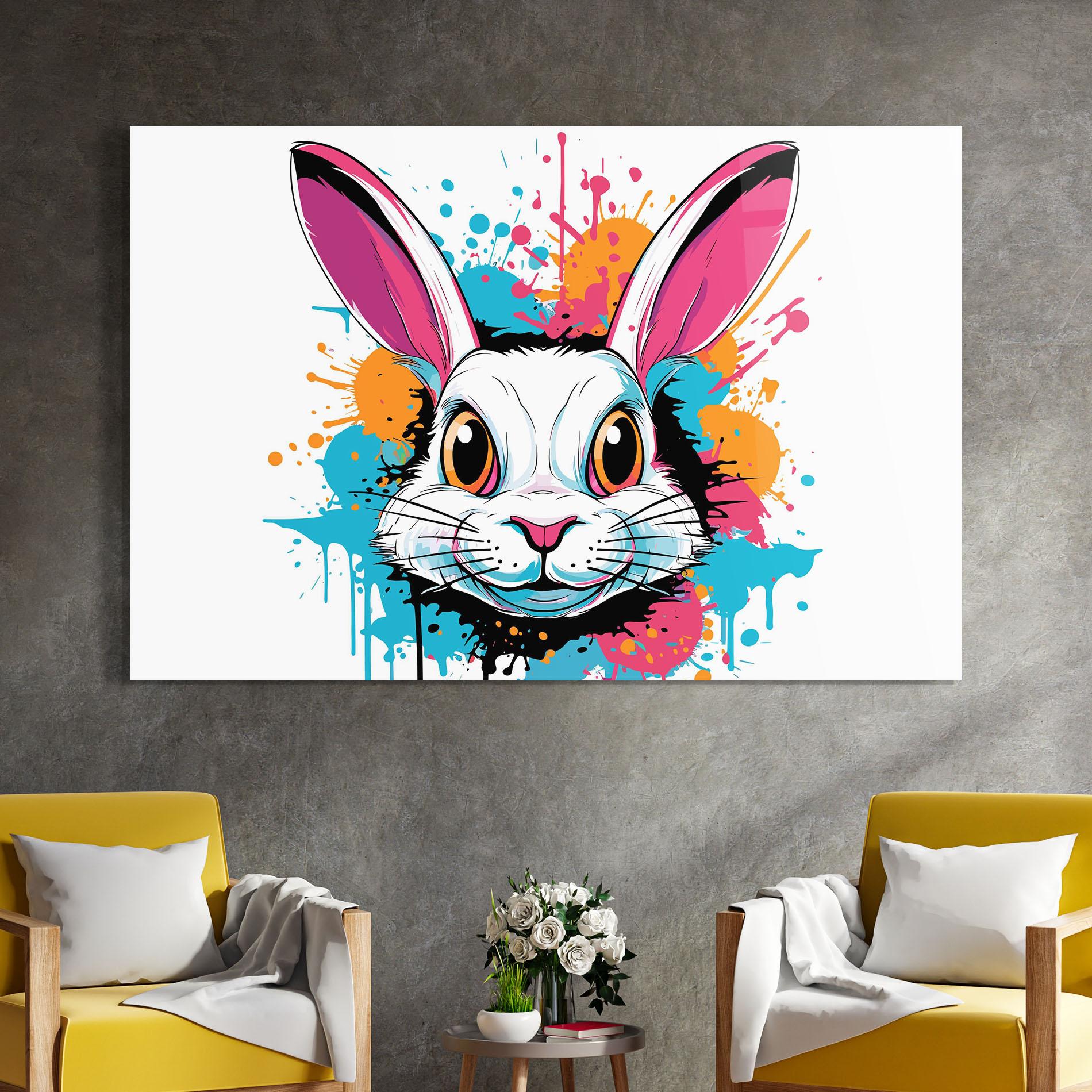 Tablou Sticla Angry Bunny mockup 4