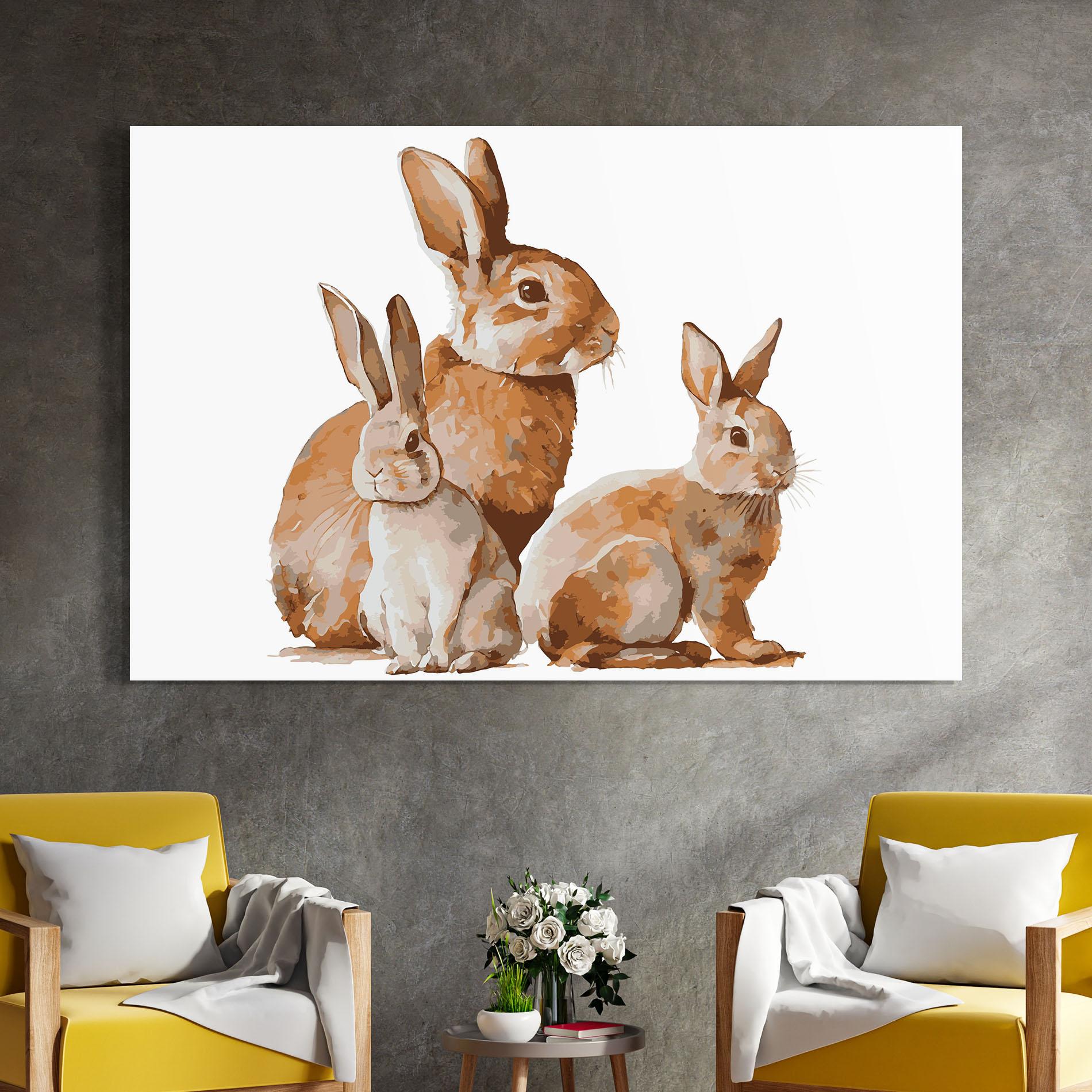 Tablou Sticla Family Rabbit mockup 4