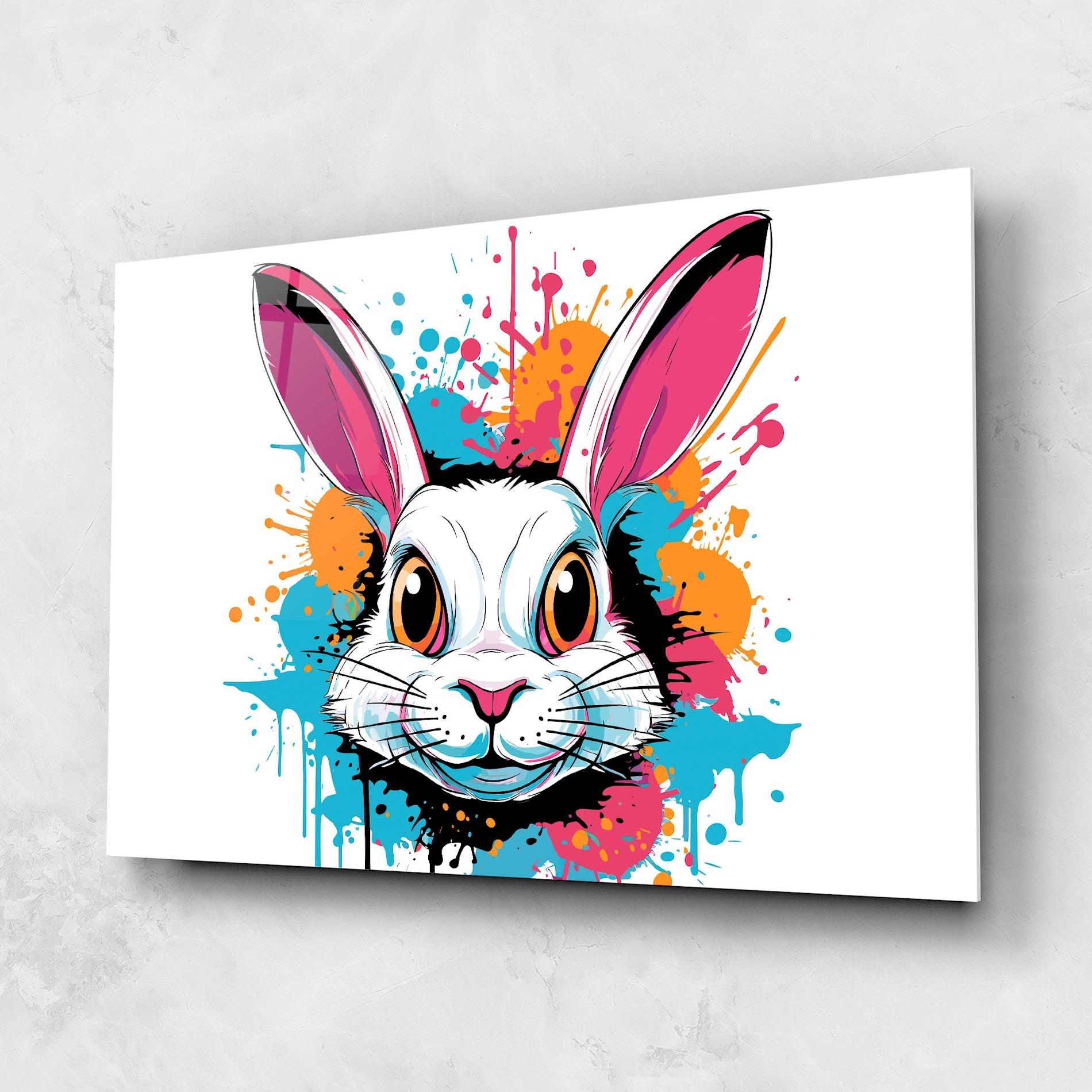 Tablou Sticla Angry Bunny mockup 1