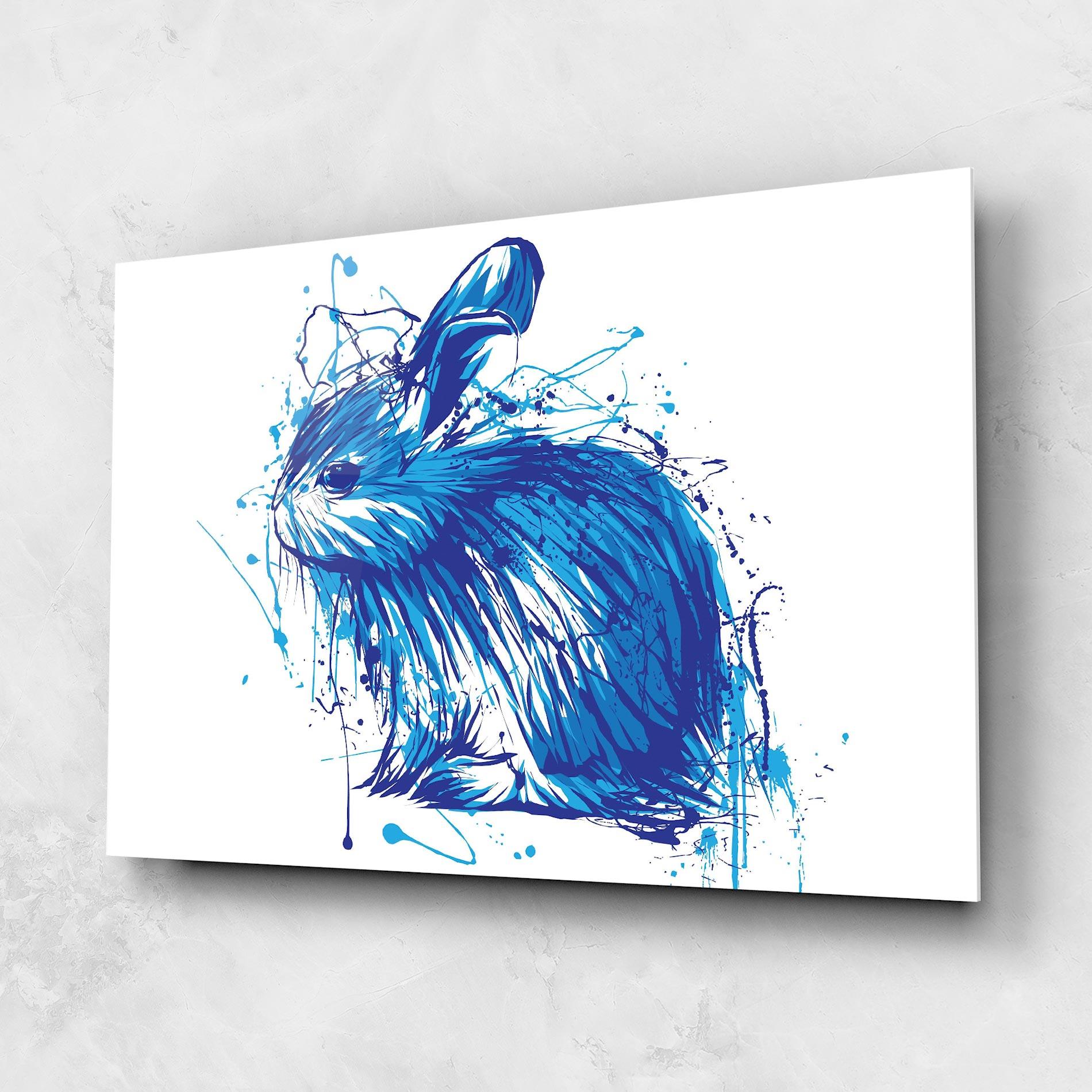 Tablou Sticla Blue Bunny mockup 1