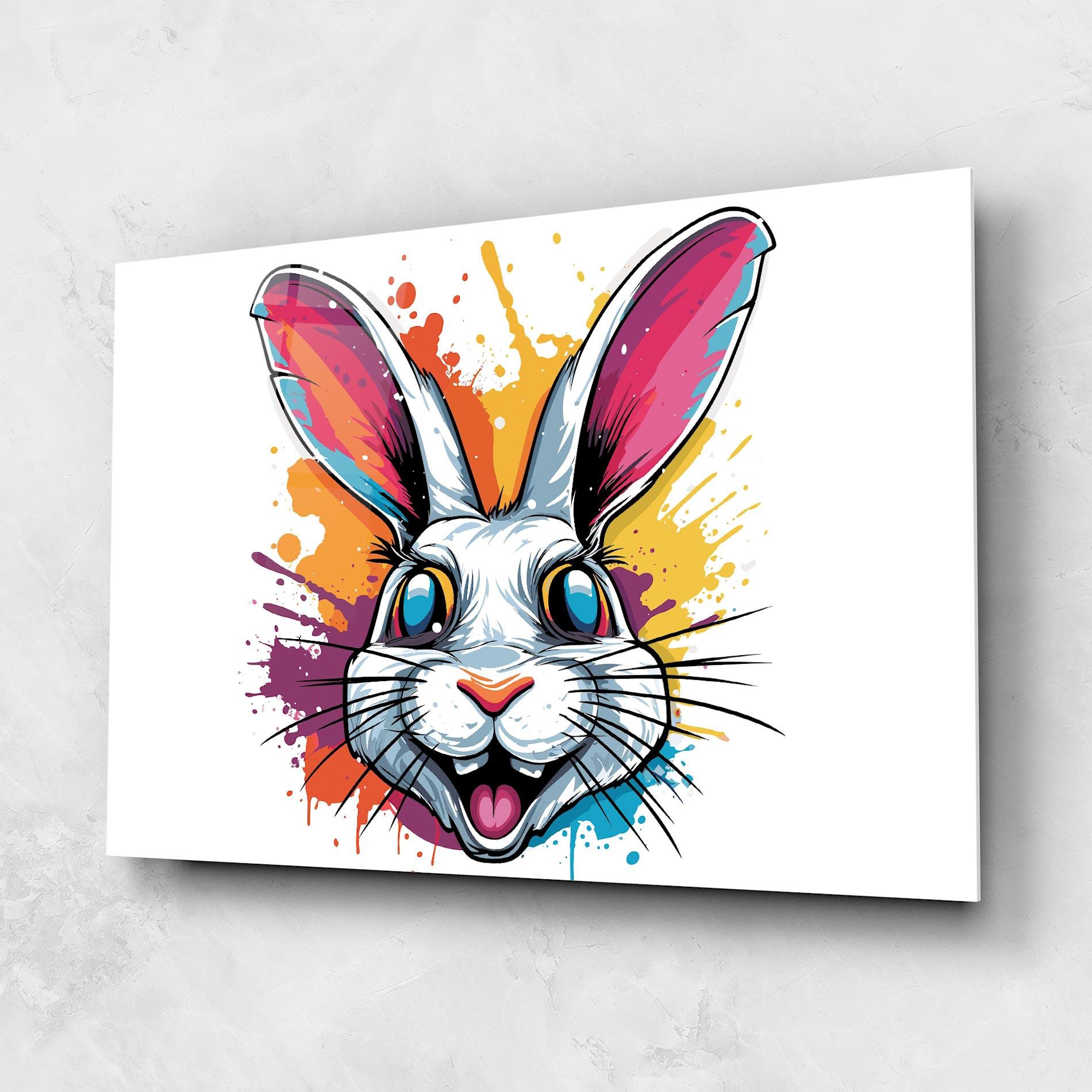 Tablou Sticla Crazy Bunny mockup 1