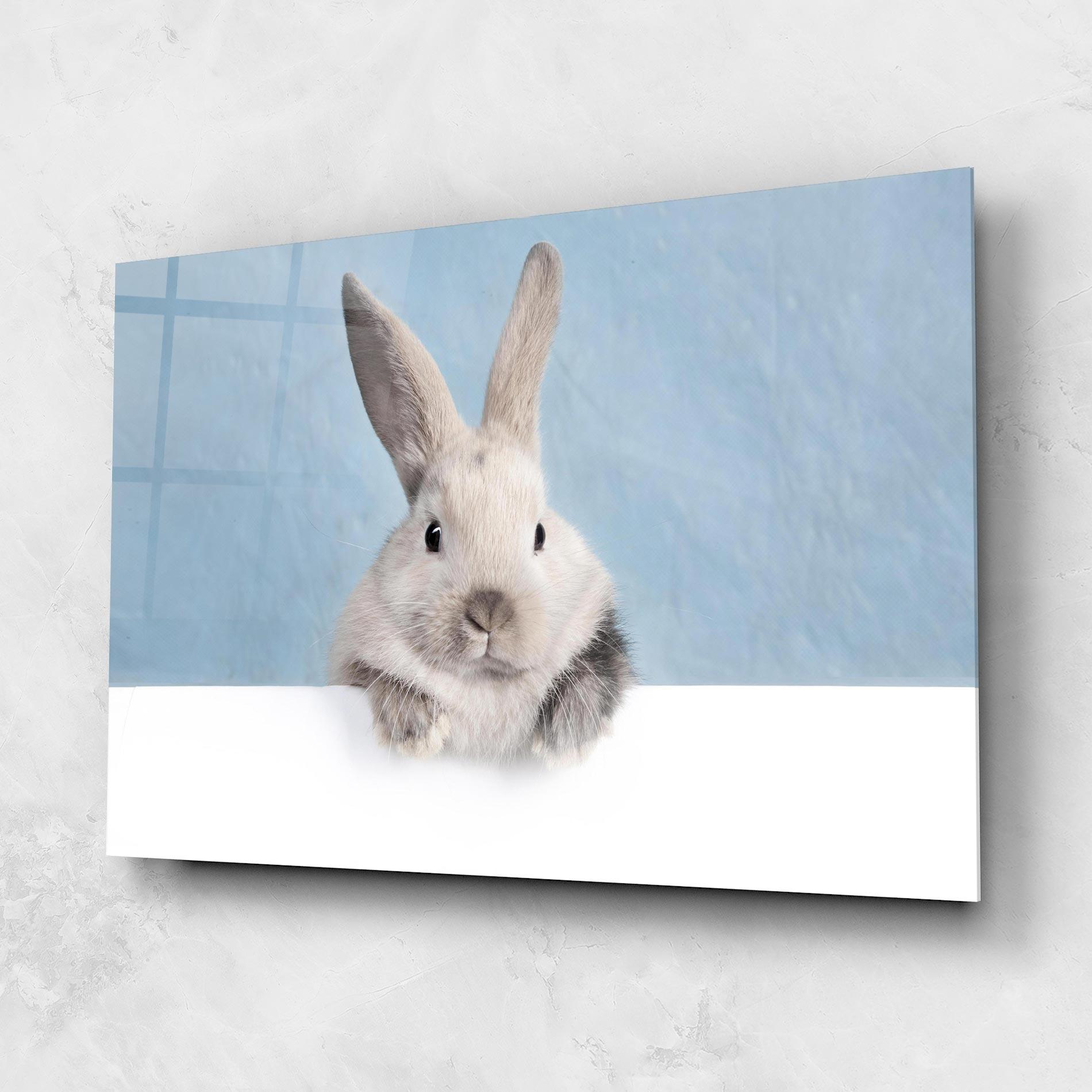 Tablou Sticla Cream Bunny mockup 1