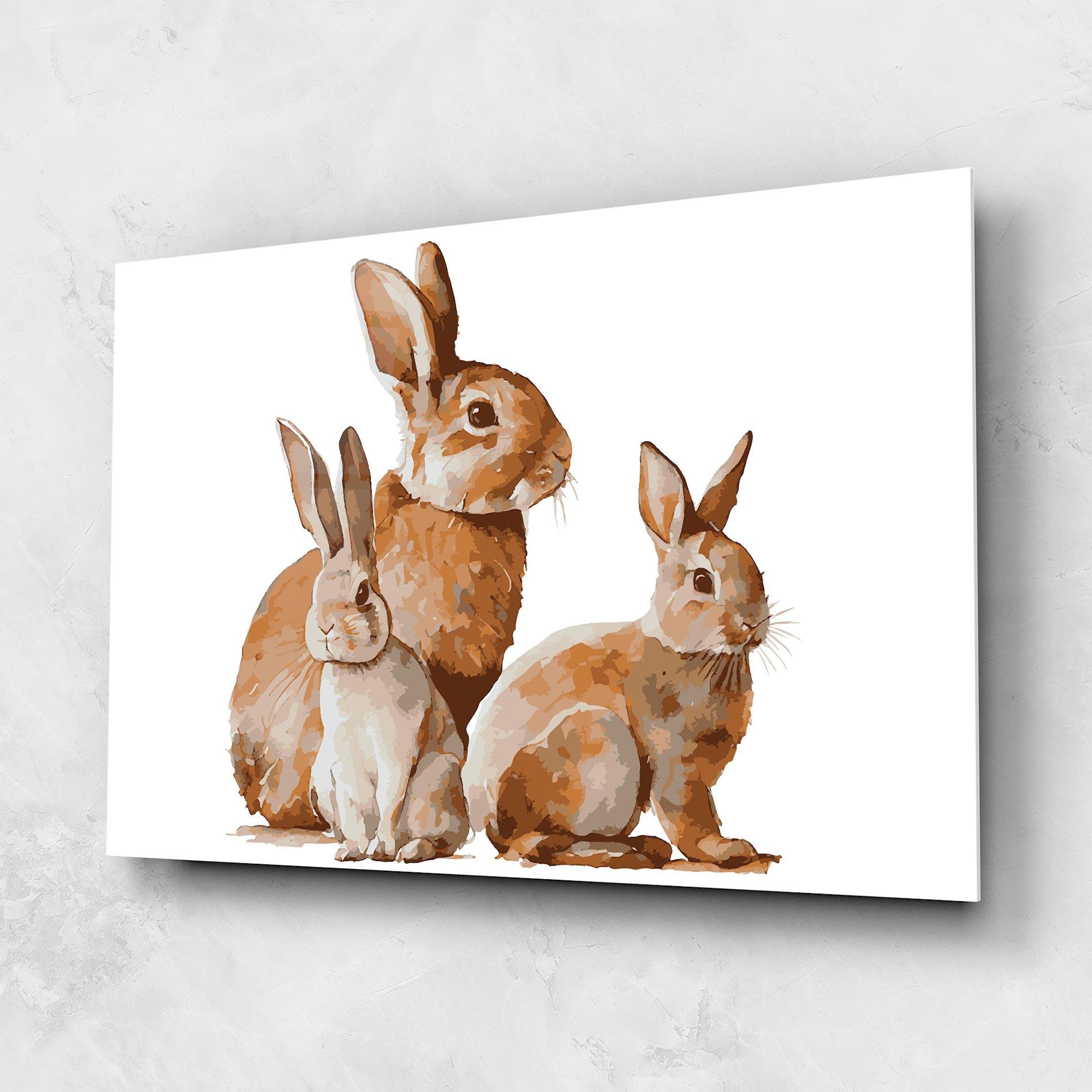 Tablou Sticla Family Rabbit mockup 1
