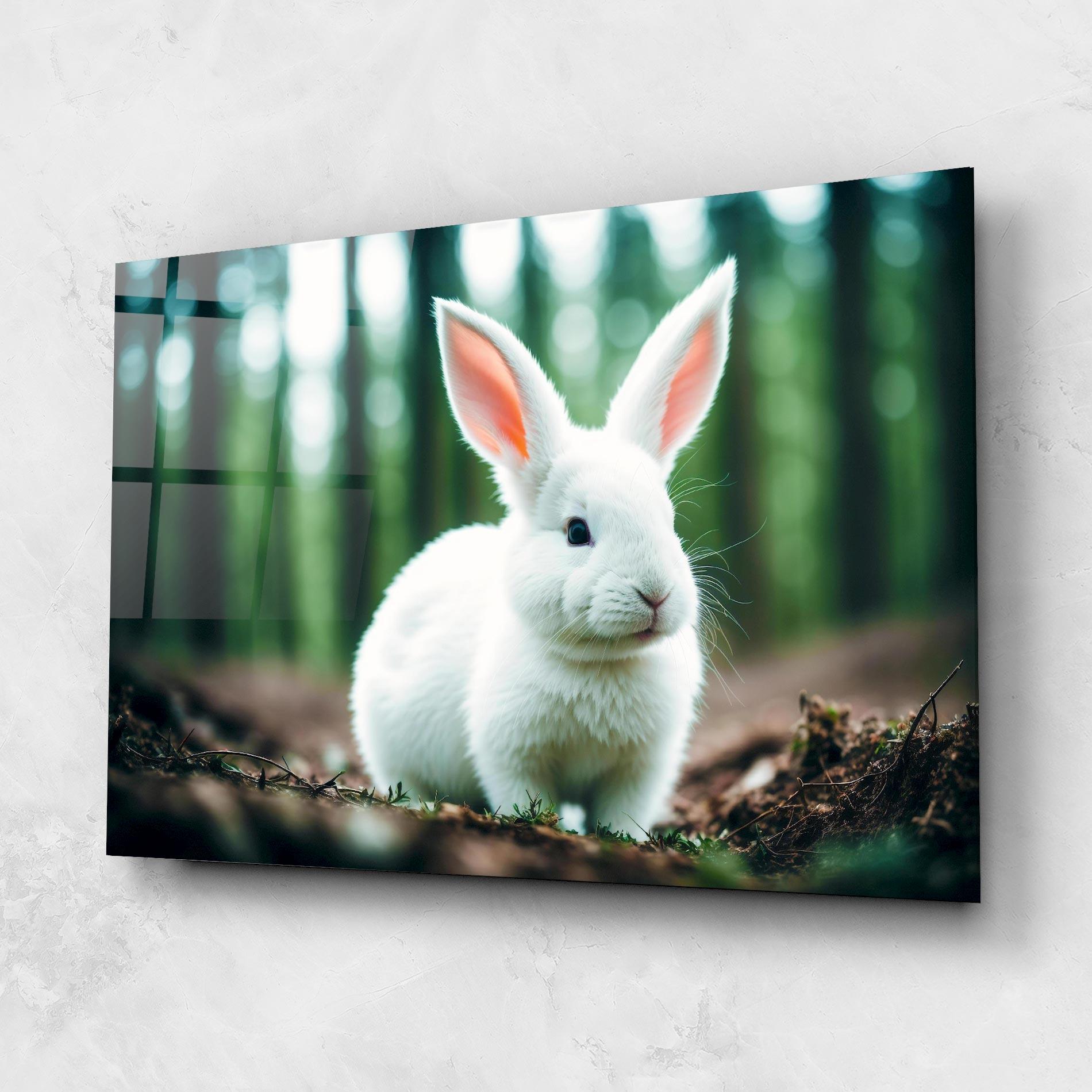 Tablou Sticla Forest Bunny mockup 1