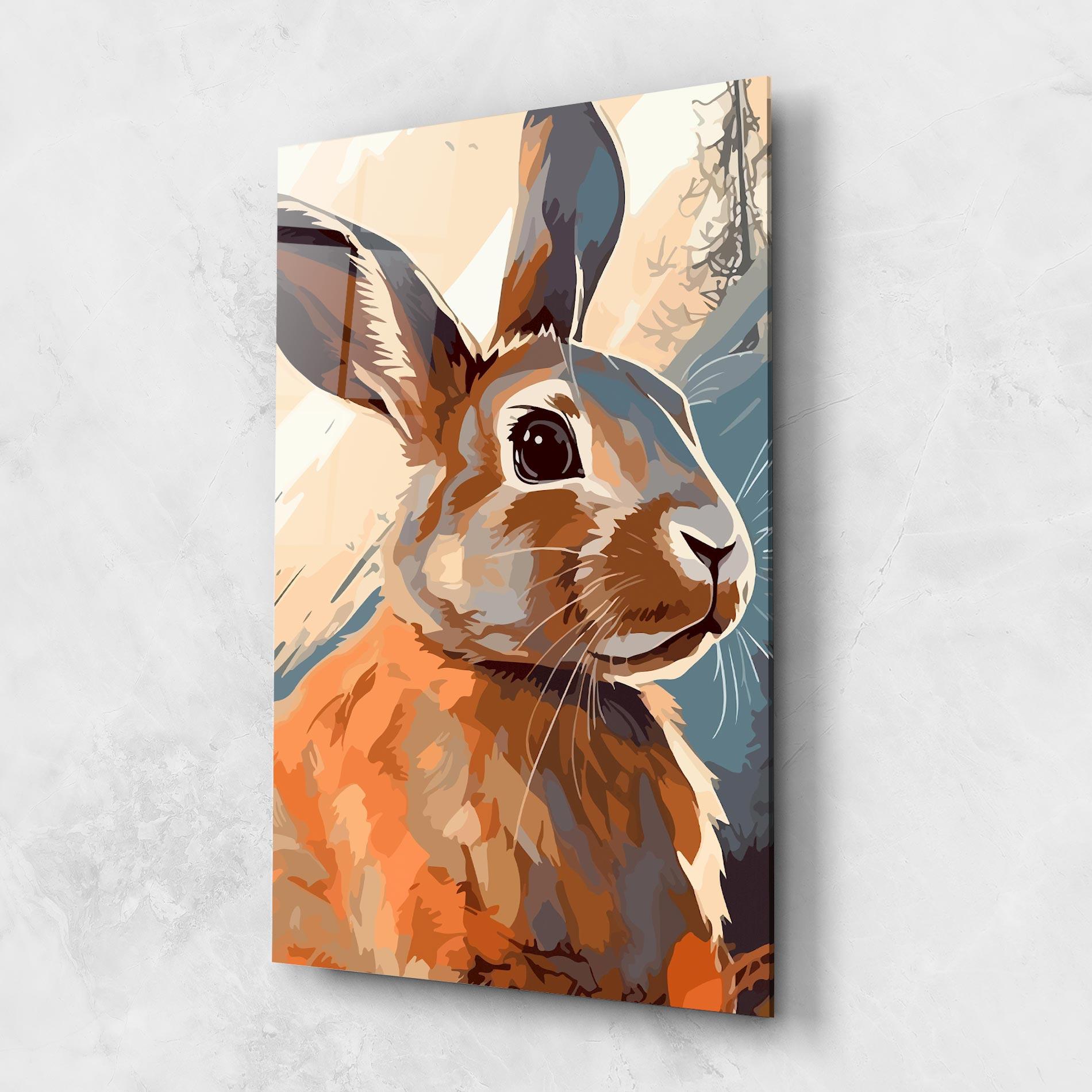 Tablou Sticla Anime Rabbit mockup 1