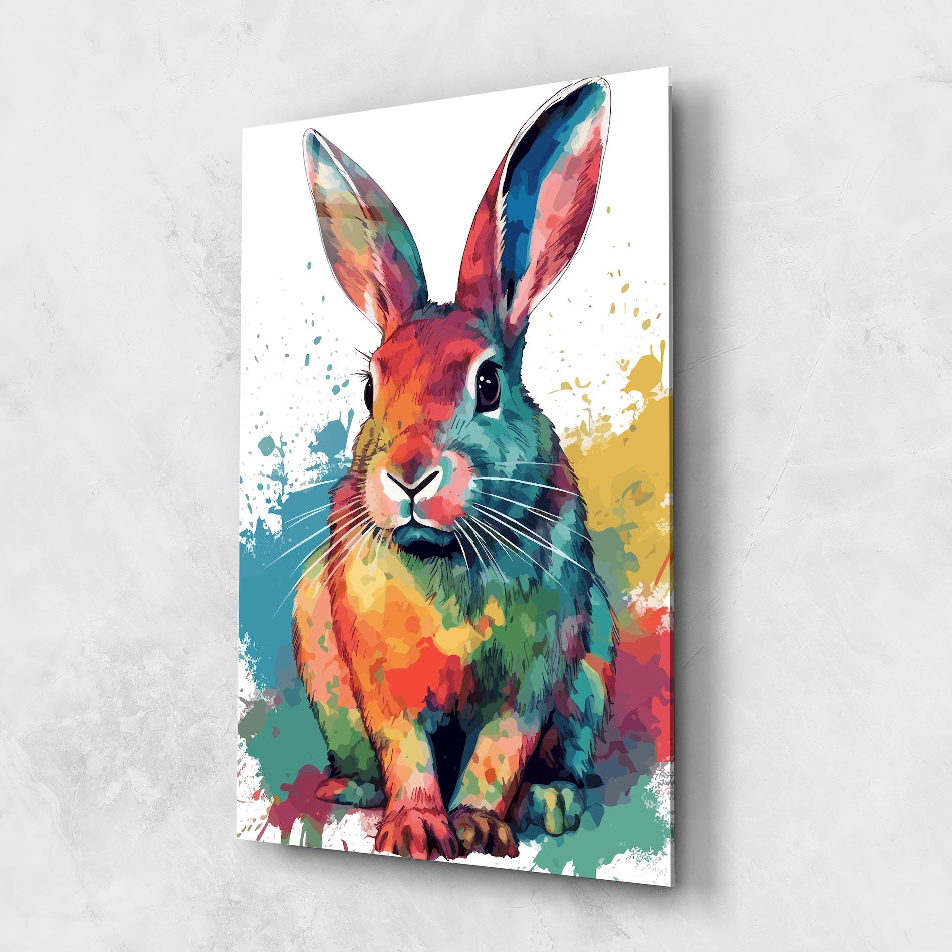 Tablou Sticla Brush Rabbit mockup 1