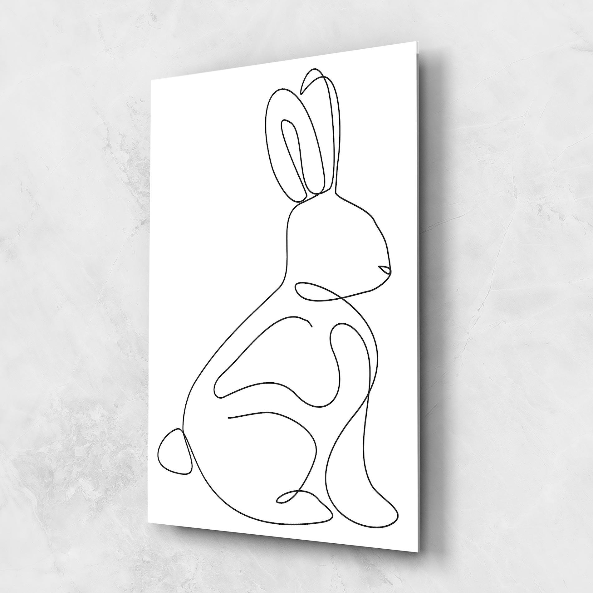 Tablou Sticla Cute Rabbit mockup 1