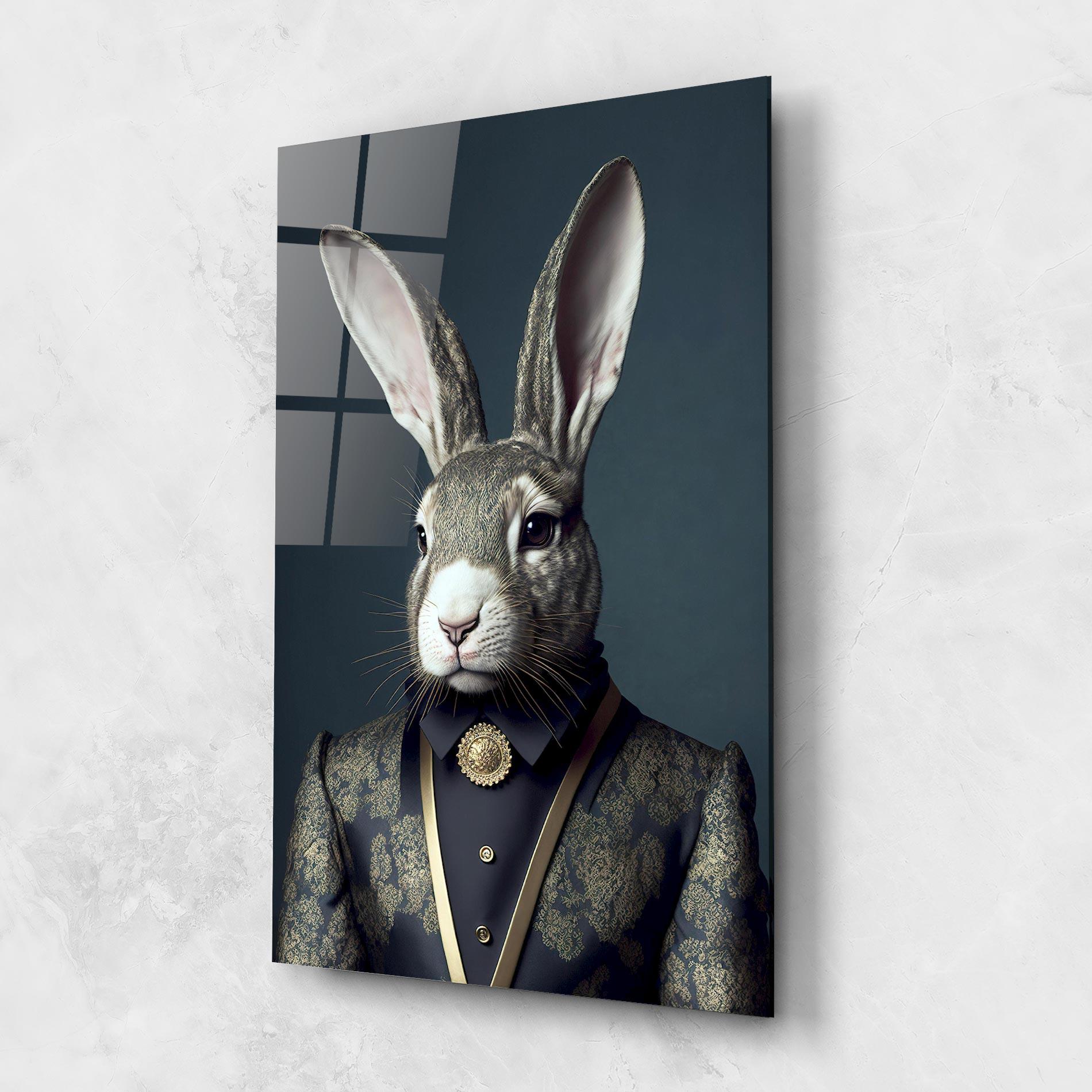 Tablou Sticla Elegant Rabbit mockup 1