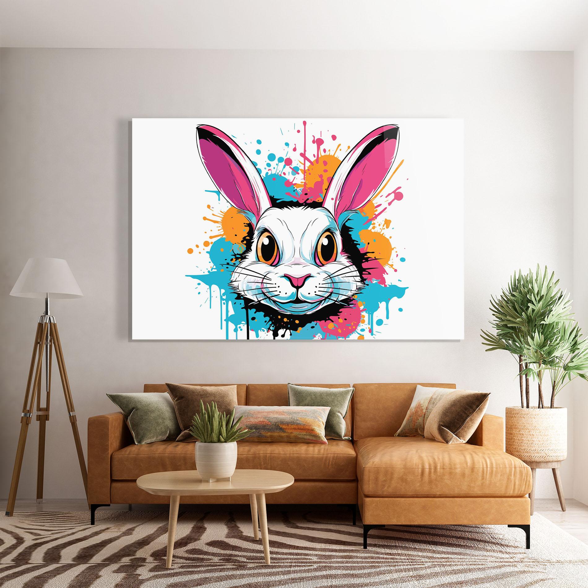 Tablou Sticla Angry Bunny mockup 7