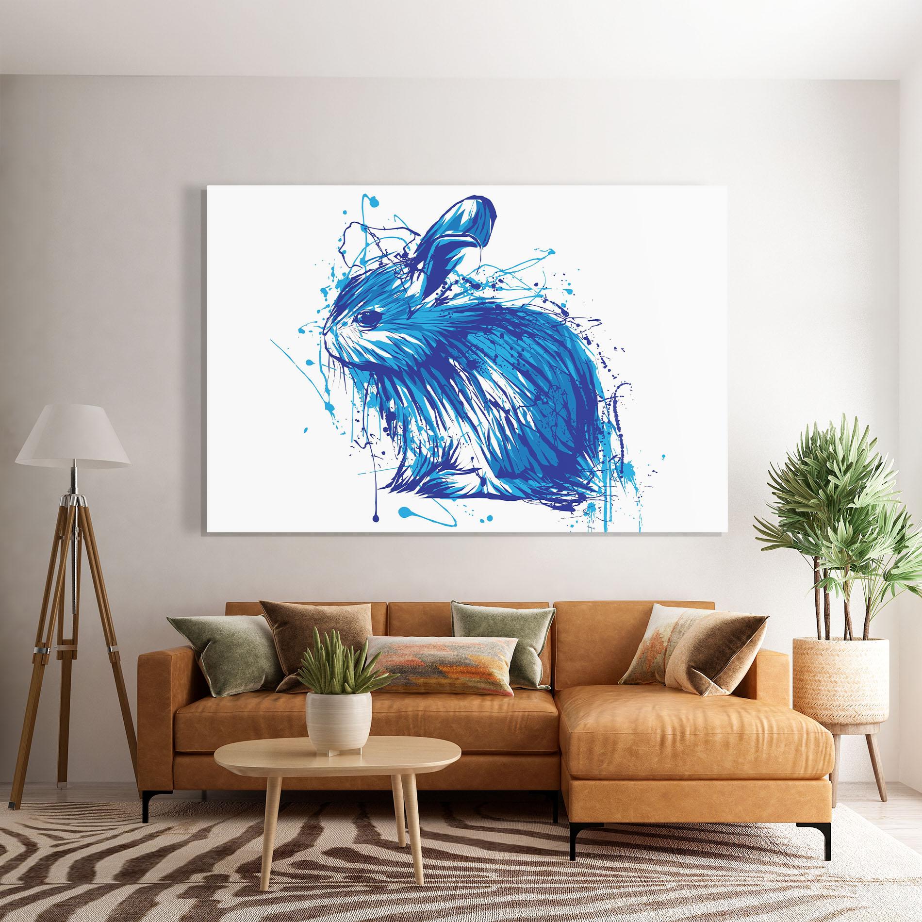 Tablou Sticla Blue Bunny mockup 7