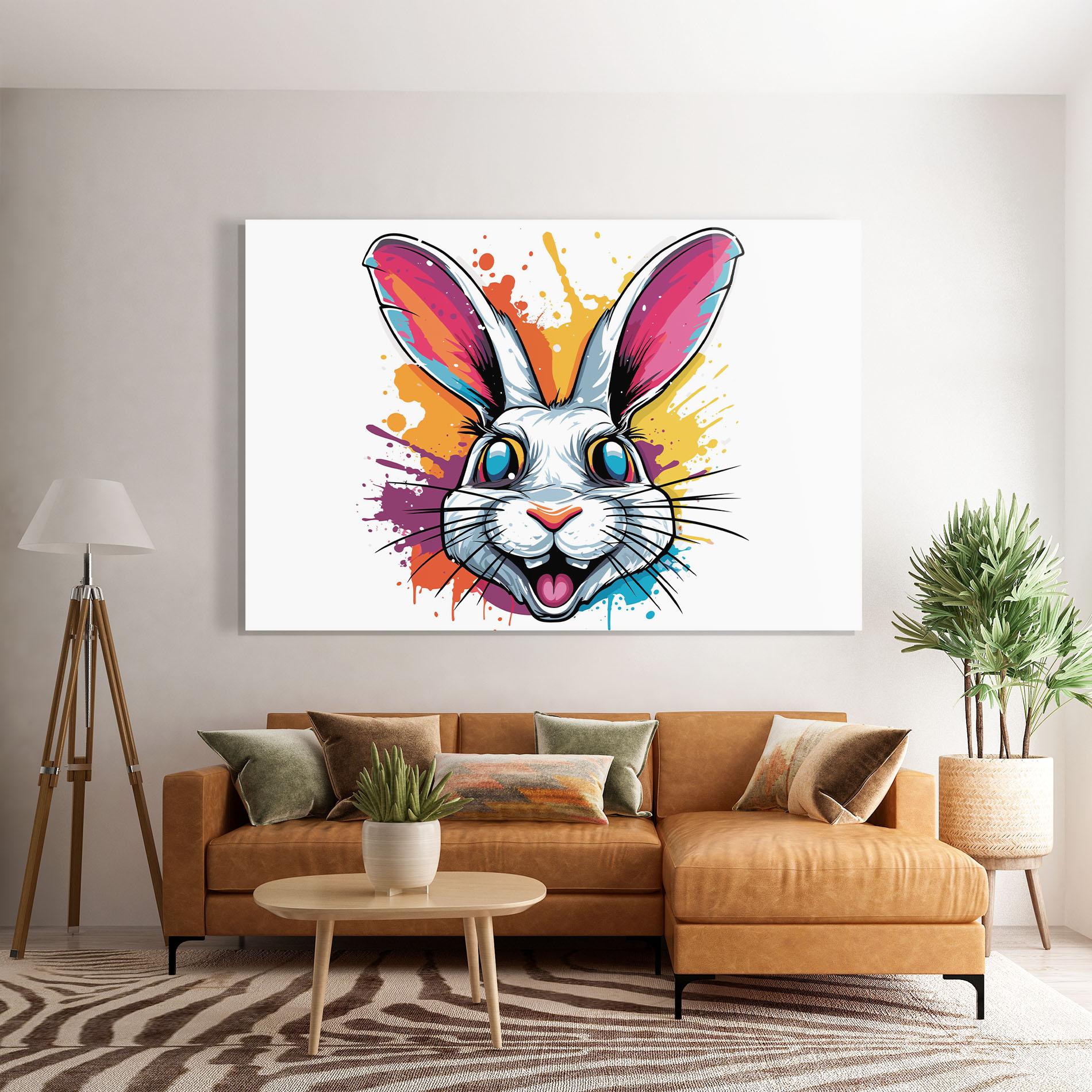 Tablou Sticla Crazy Bunny mockup 7