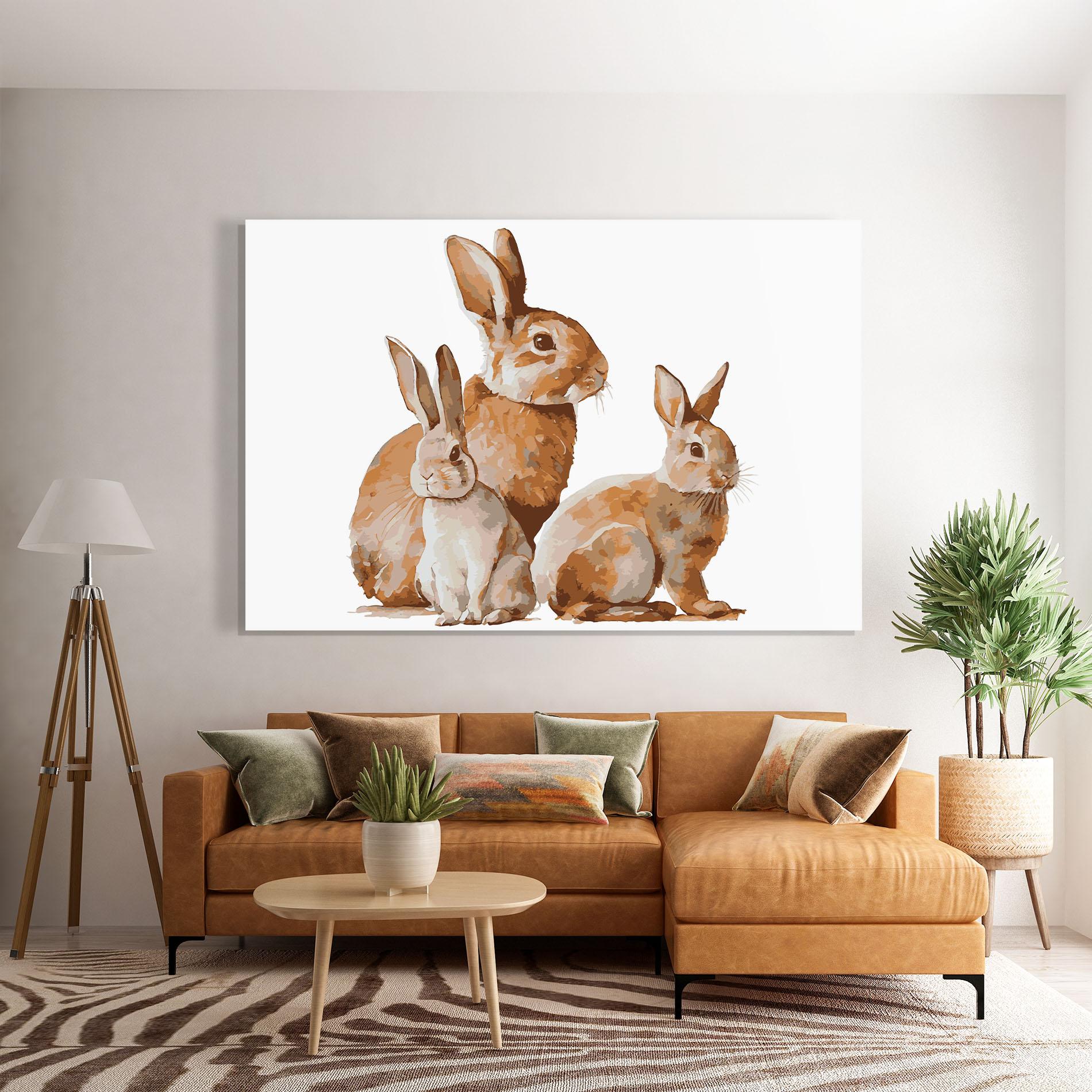 Tablou Sticla Family Rabbit mockup 7