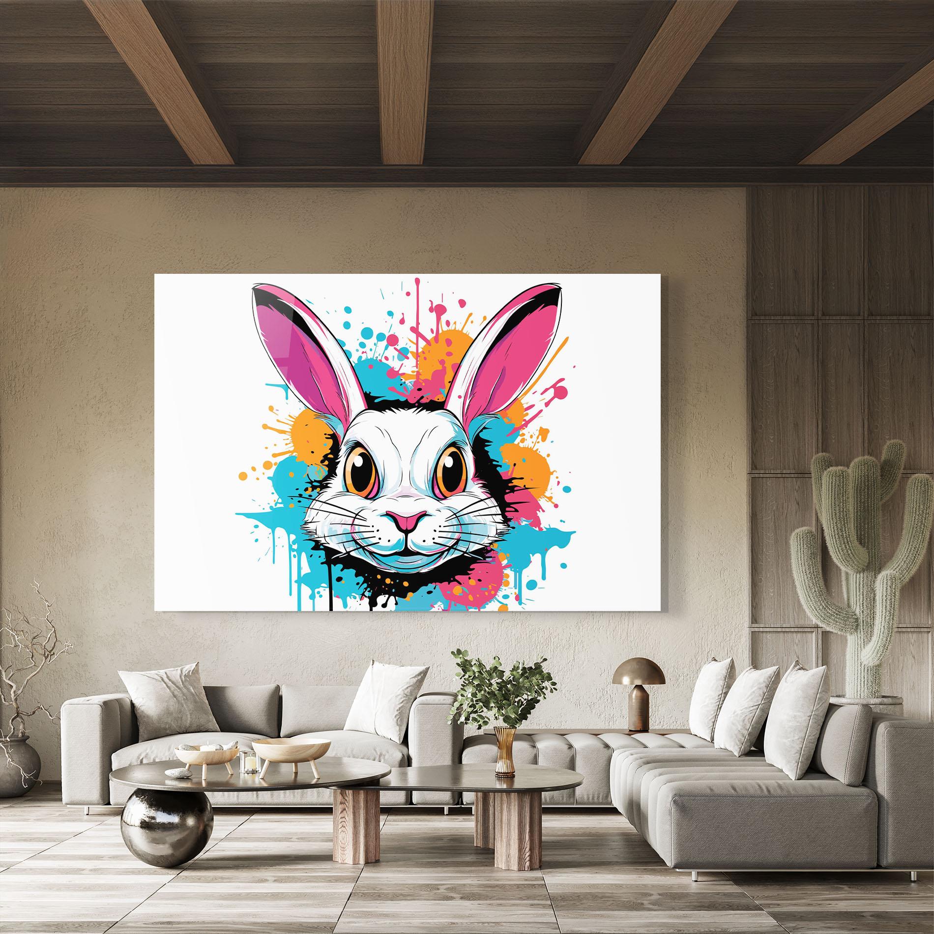 Tablou Sticla Angry Bunny mockup 8