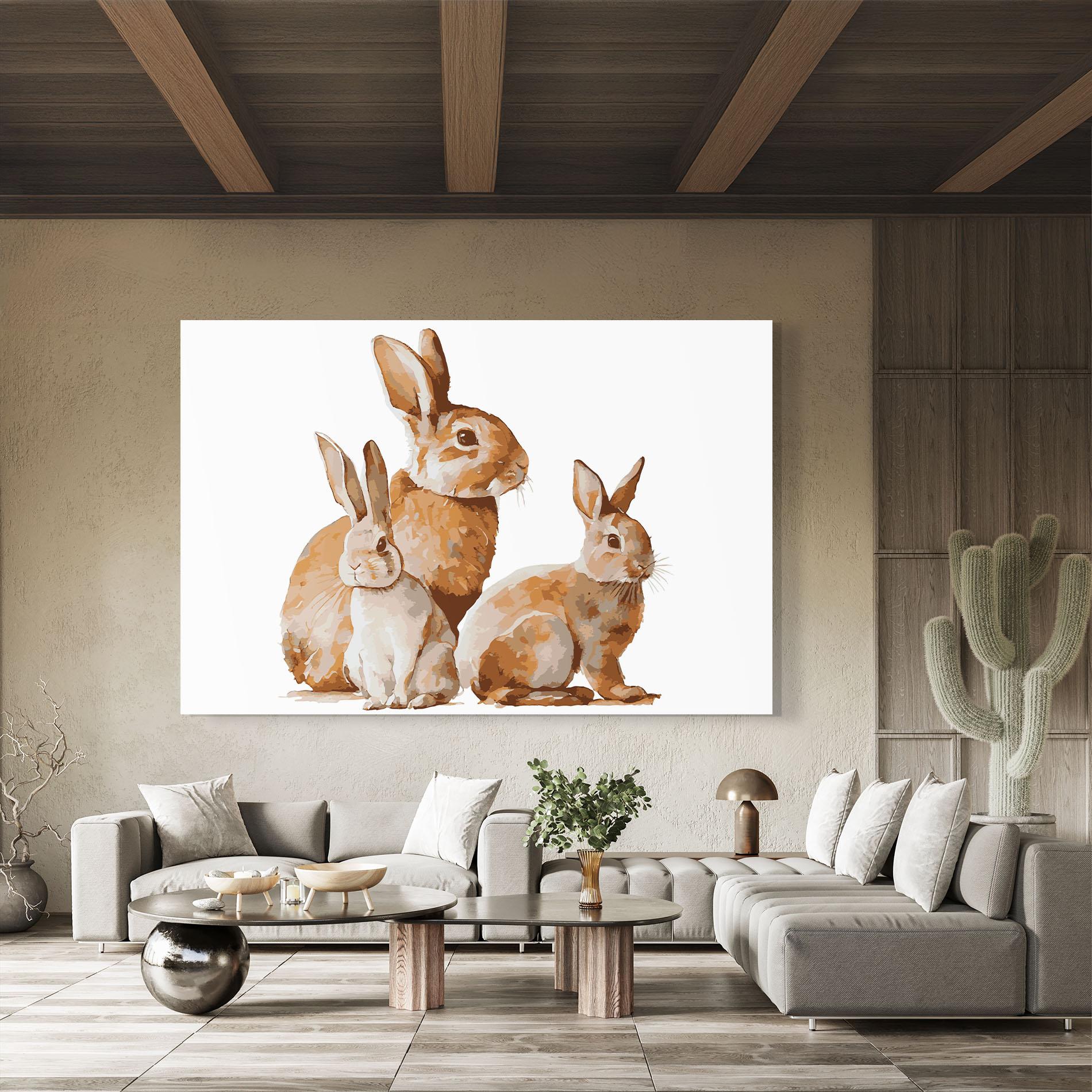 Tablou Sticla Family Rabbit mockup 8