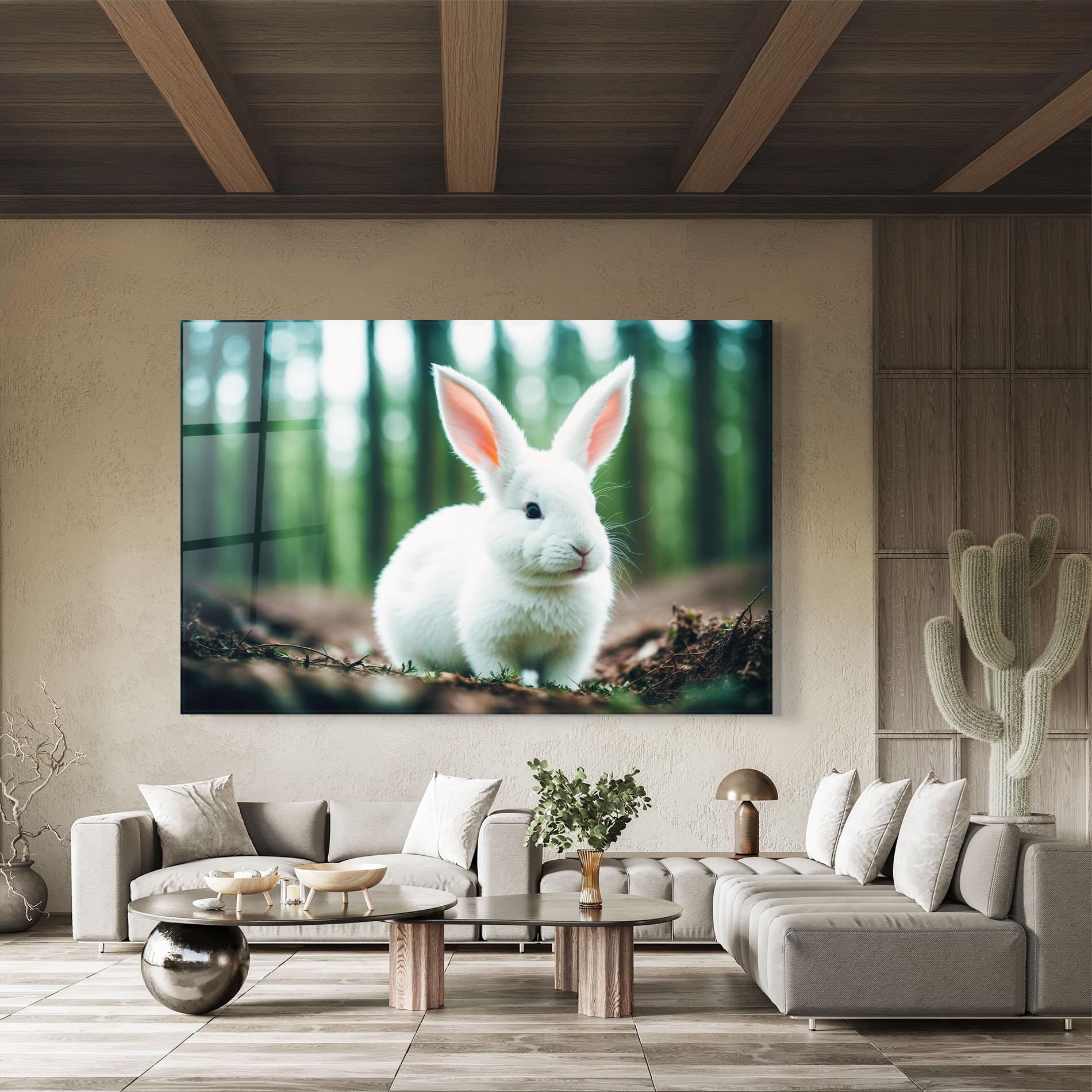 Tablou Sticla Forest Bunny mockup 8