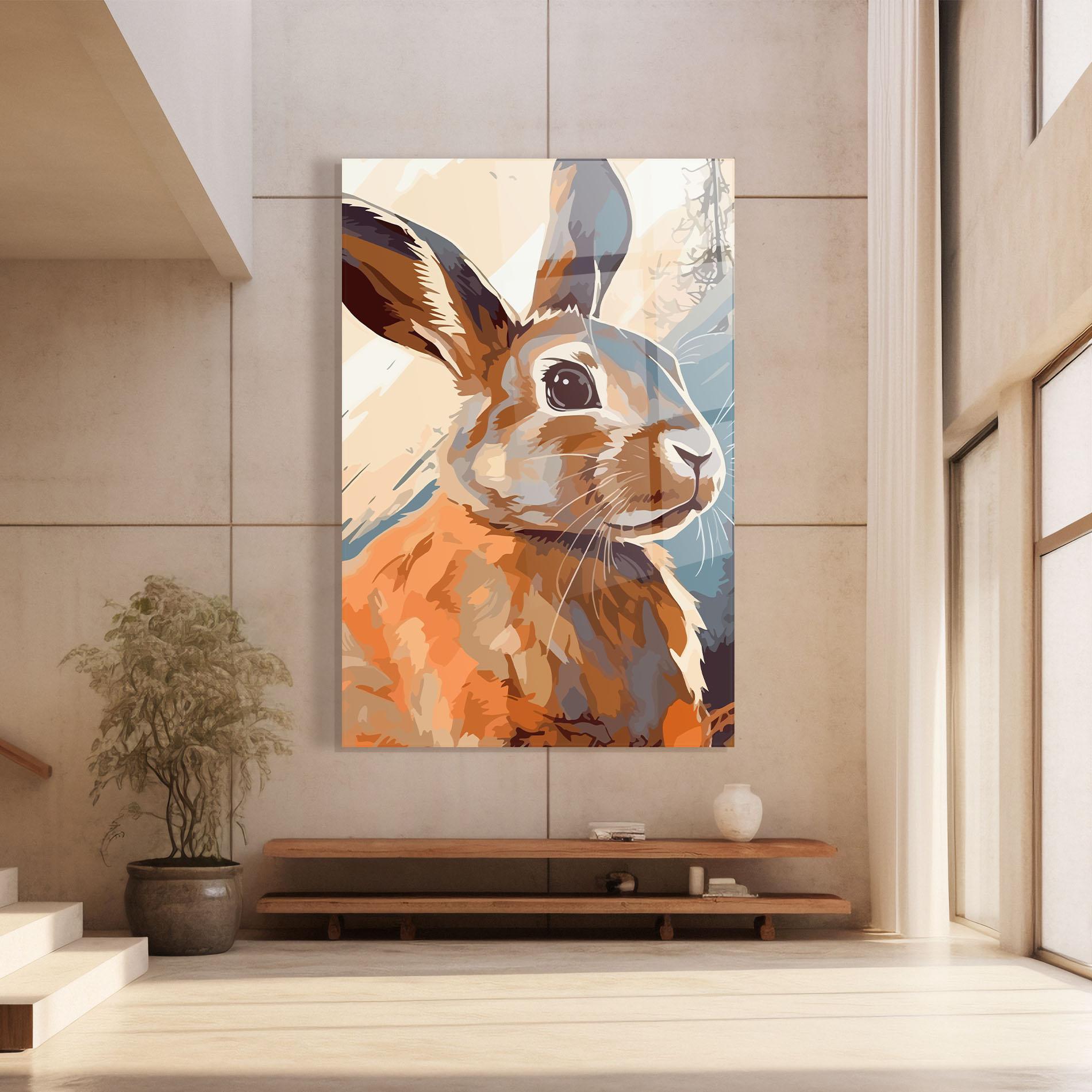 Tablou Sticla Anime Rabbit mockup 8