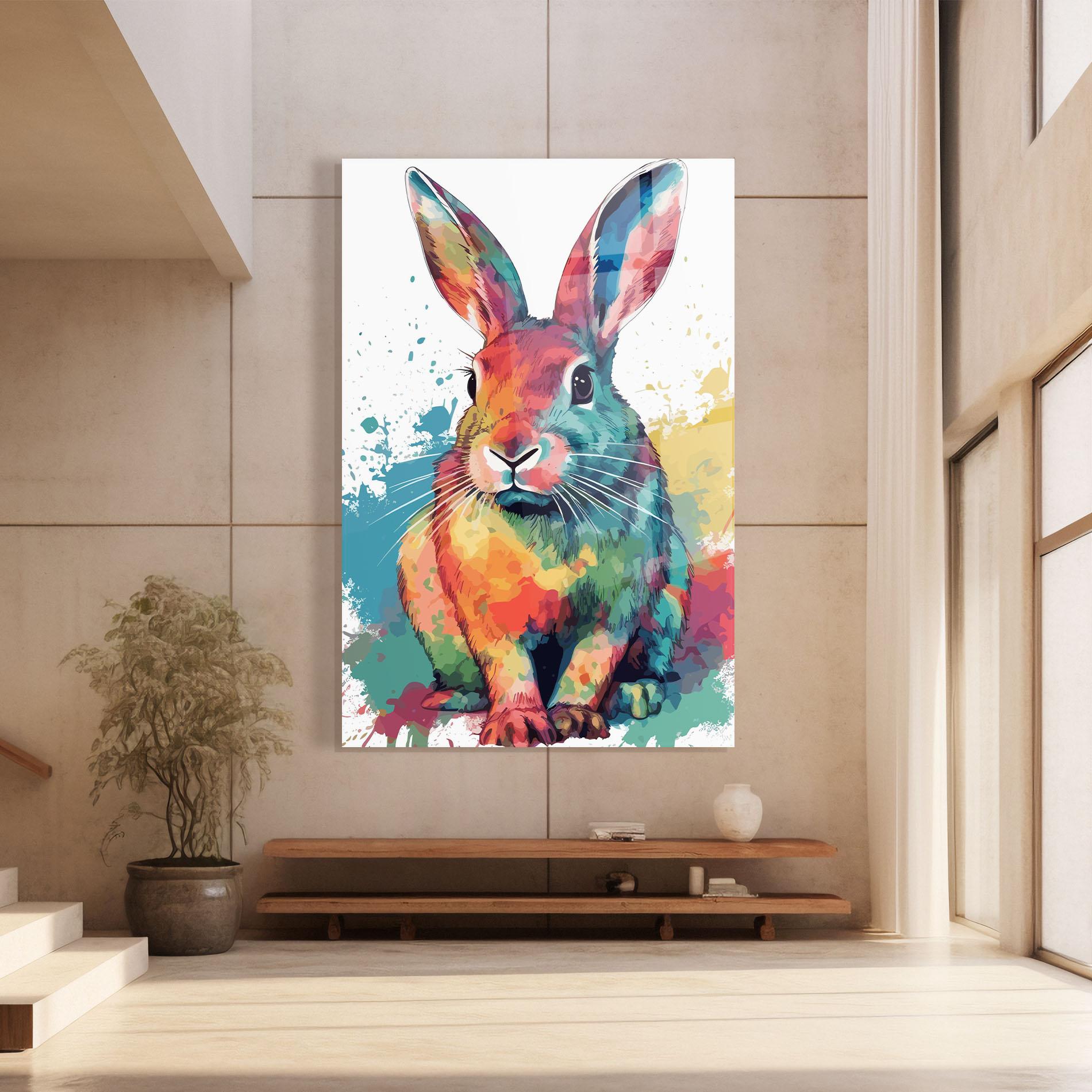 Tablou Sticla Brush Rabbit mockup 8