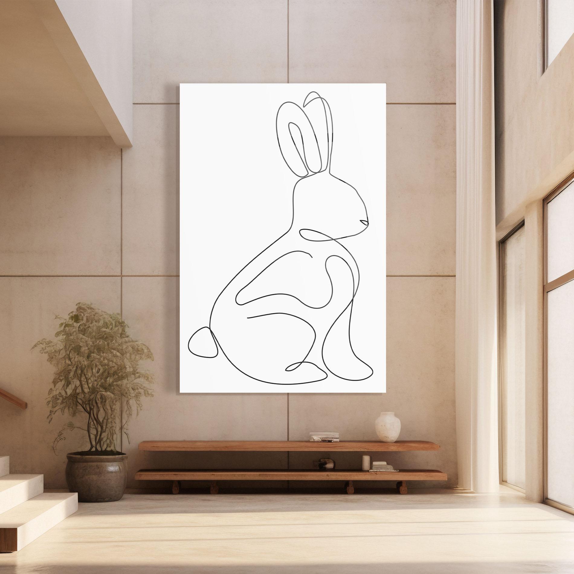 Tablou Sticla Cute Rabbit mockup 8