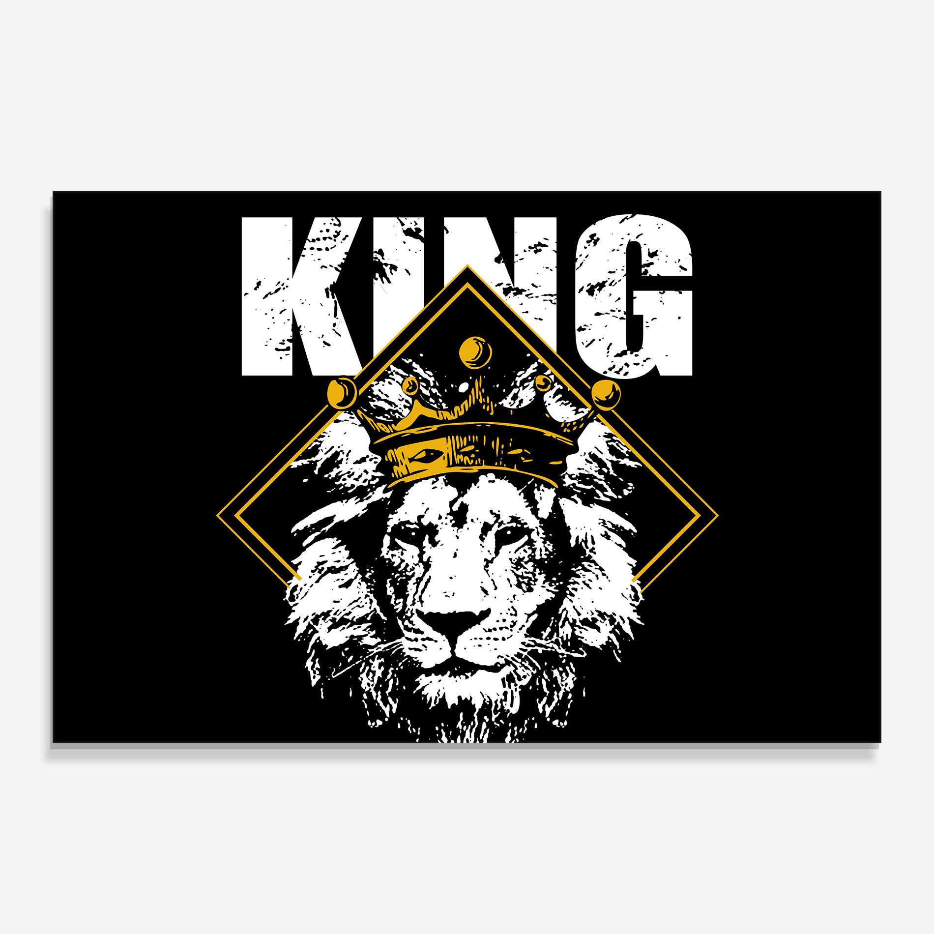 Tablou Sticla Jungle King mockup 0