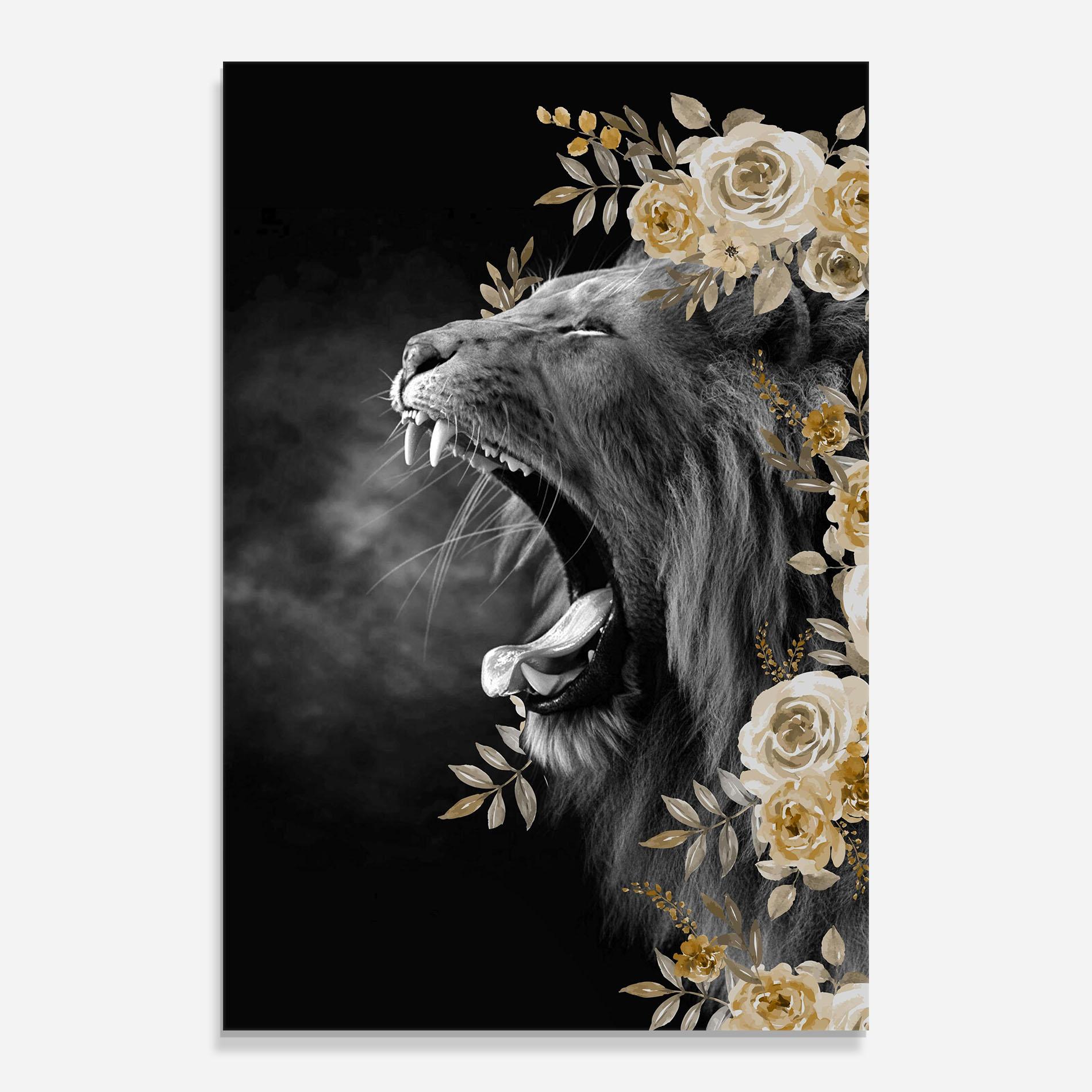 Tablou Sticla Roaring Flowers mockup 0