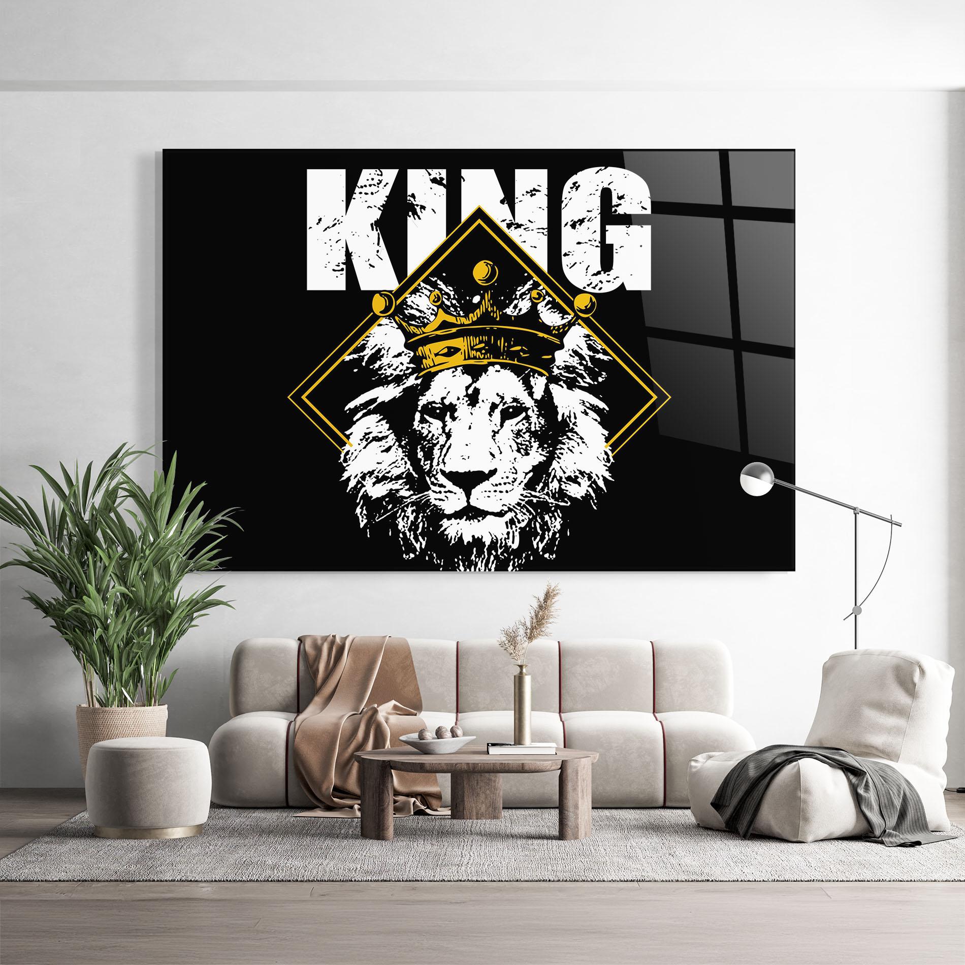 Tablou Sticla Jungle King mockup 9