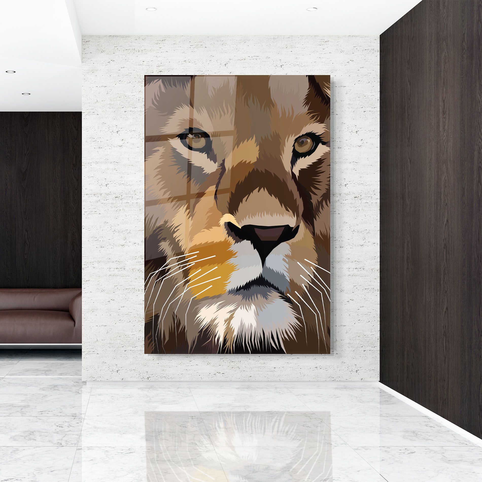 Cute Lion Art mockup 9