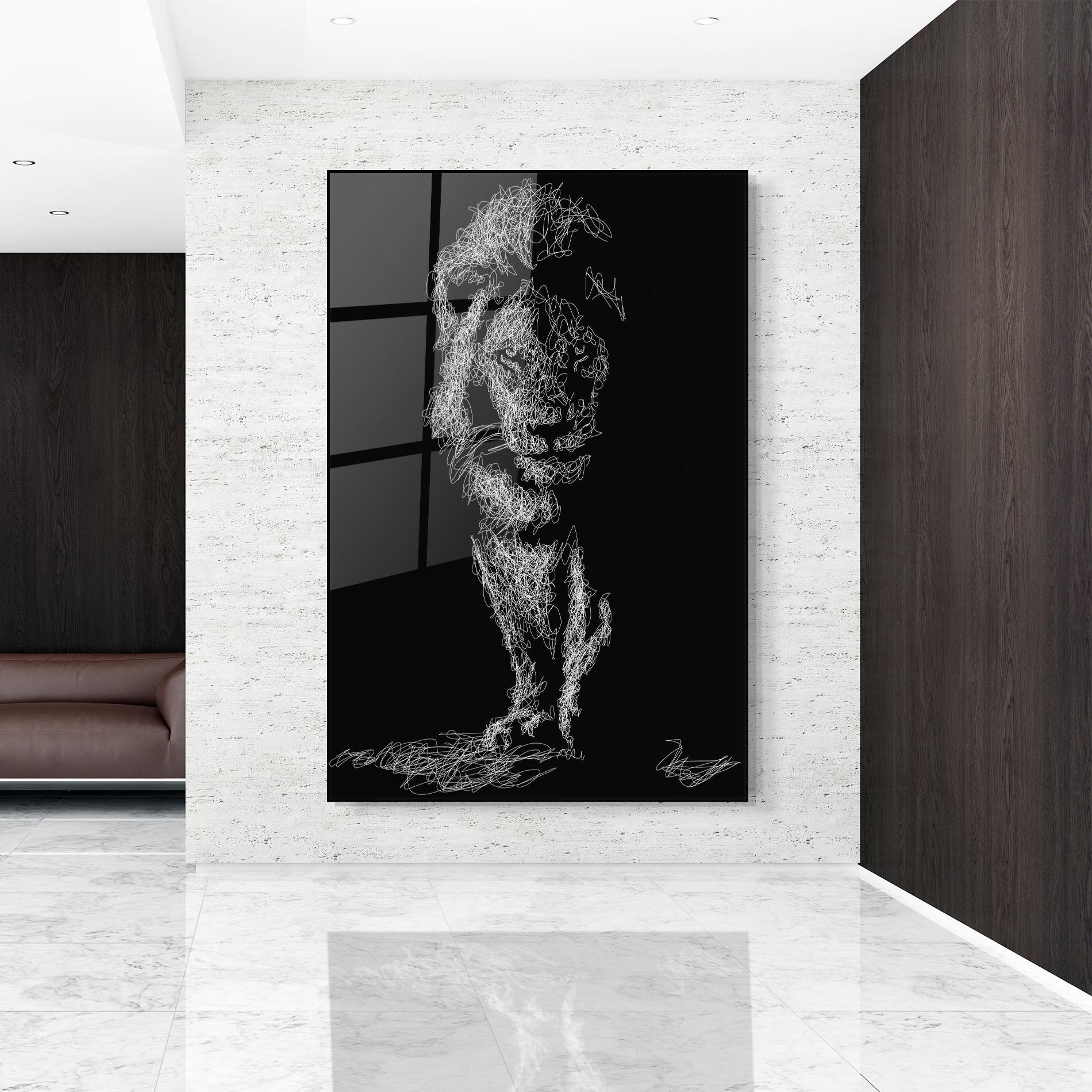 Tablou Sticla Lion Signature mockup 9