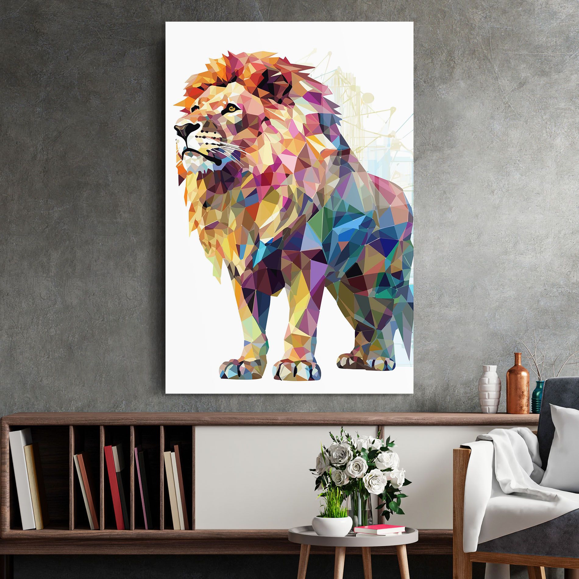 Artistic Lion mockup 2