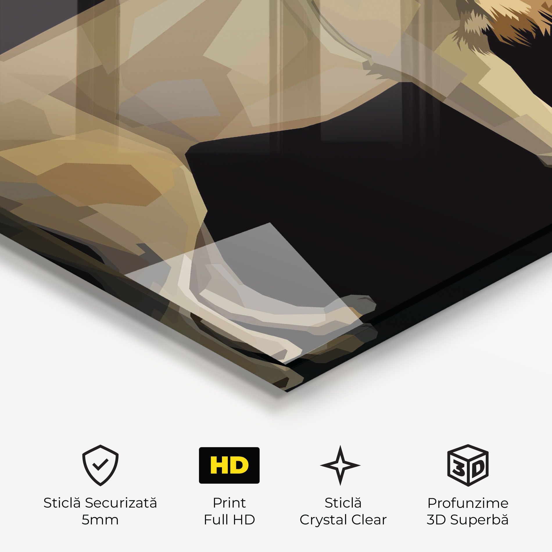 Lion Art On Black mockup 3