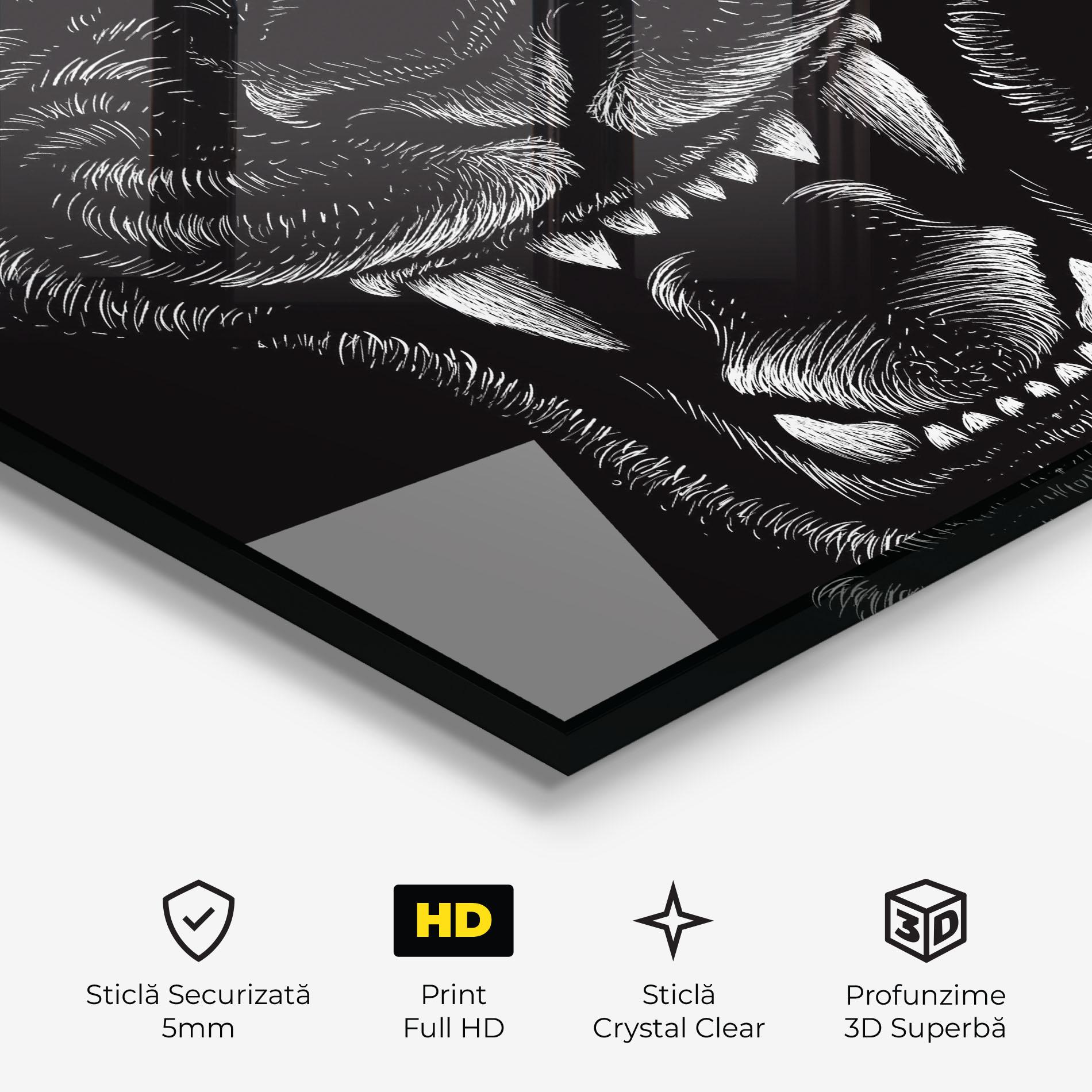 Tablou Sticla Lion Bite mockup 3